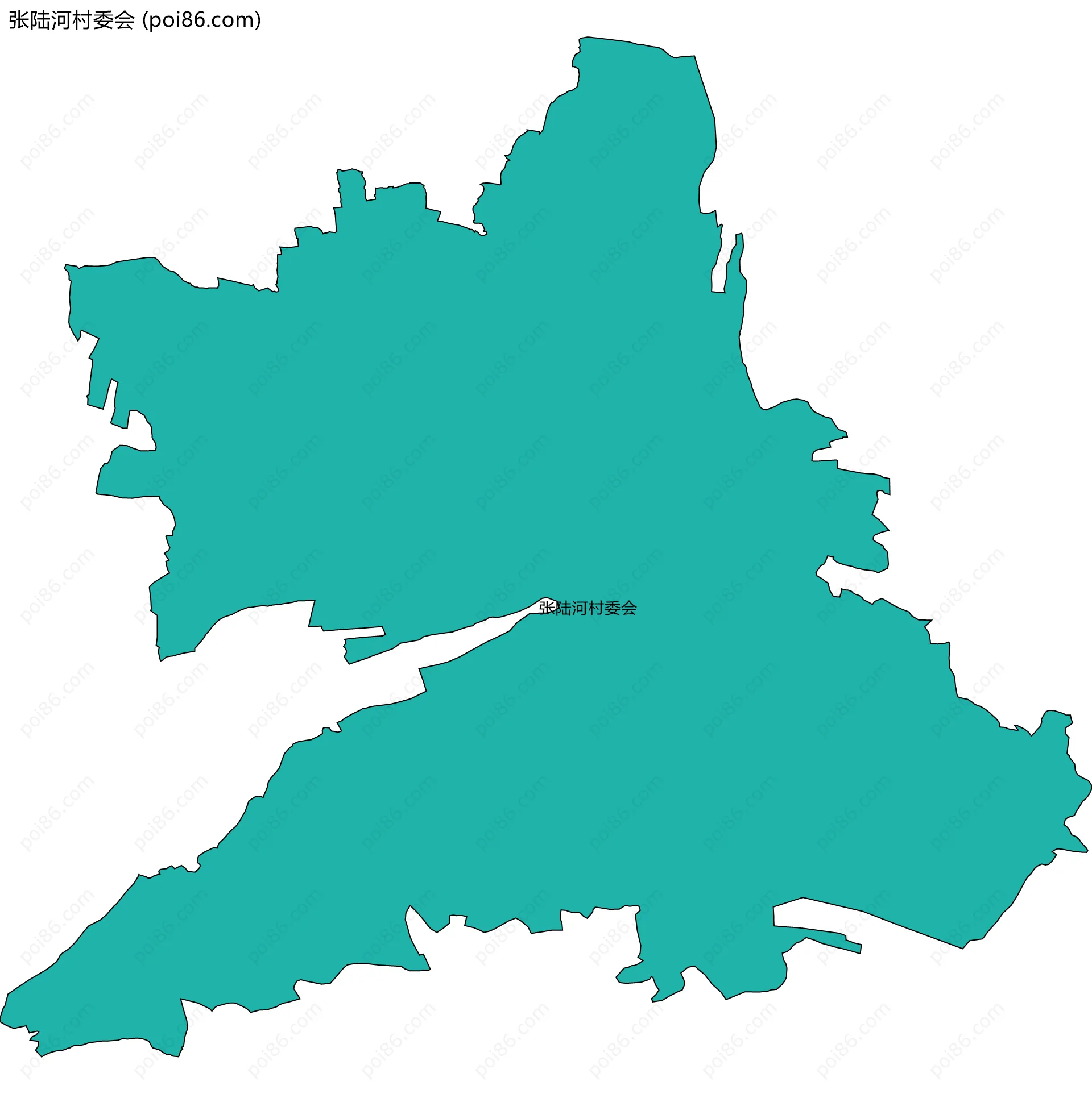 张陆河村委会边界地图