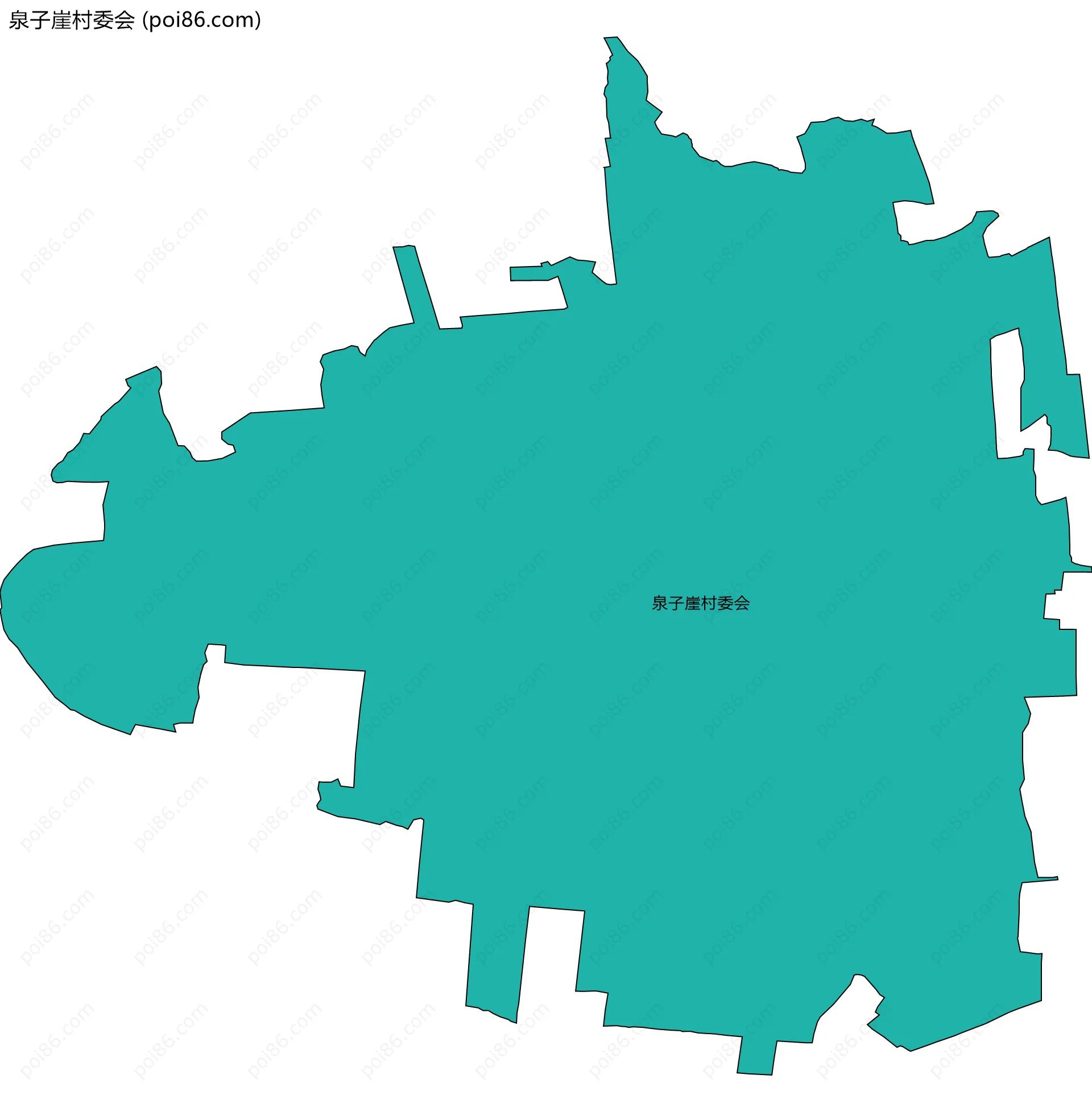 泉子崖村委会边界地图