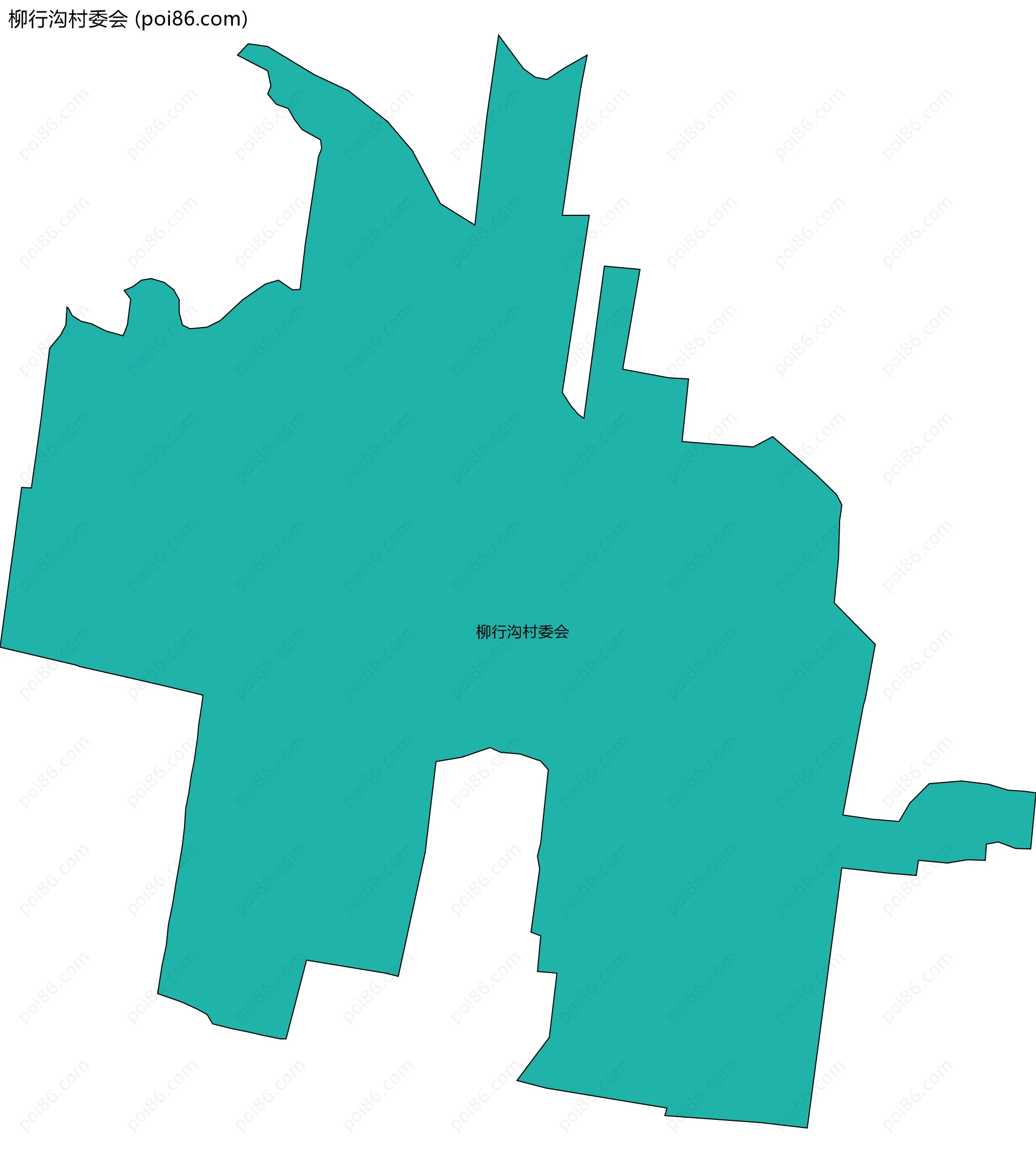 柳行沟村委会边界地图