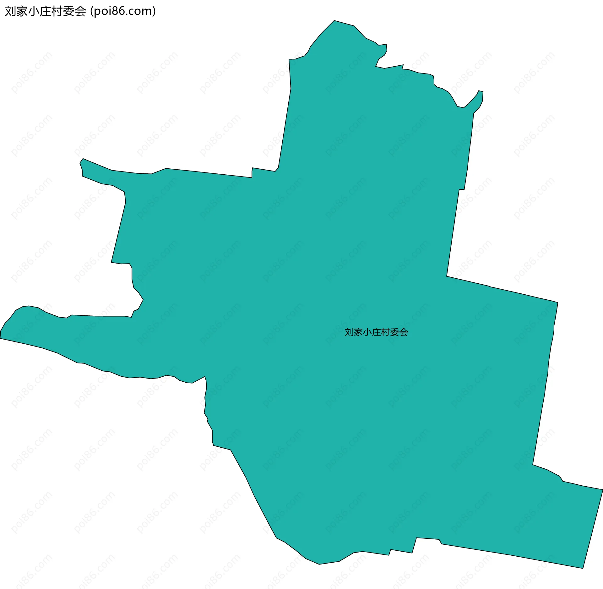 刘家小庄村委会边界地图