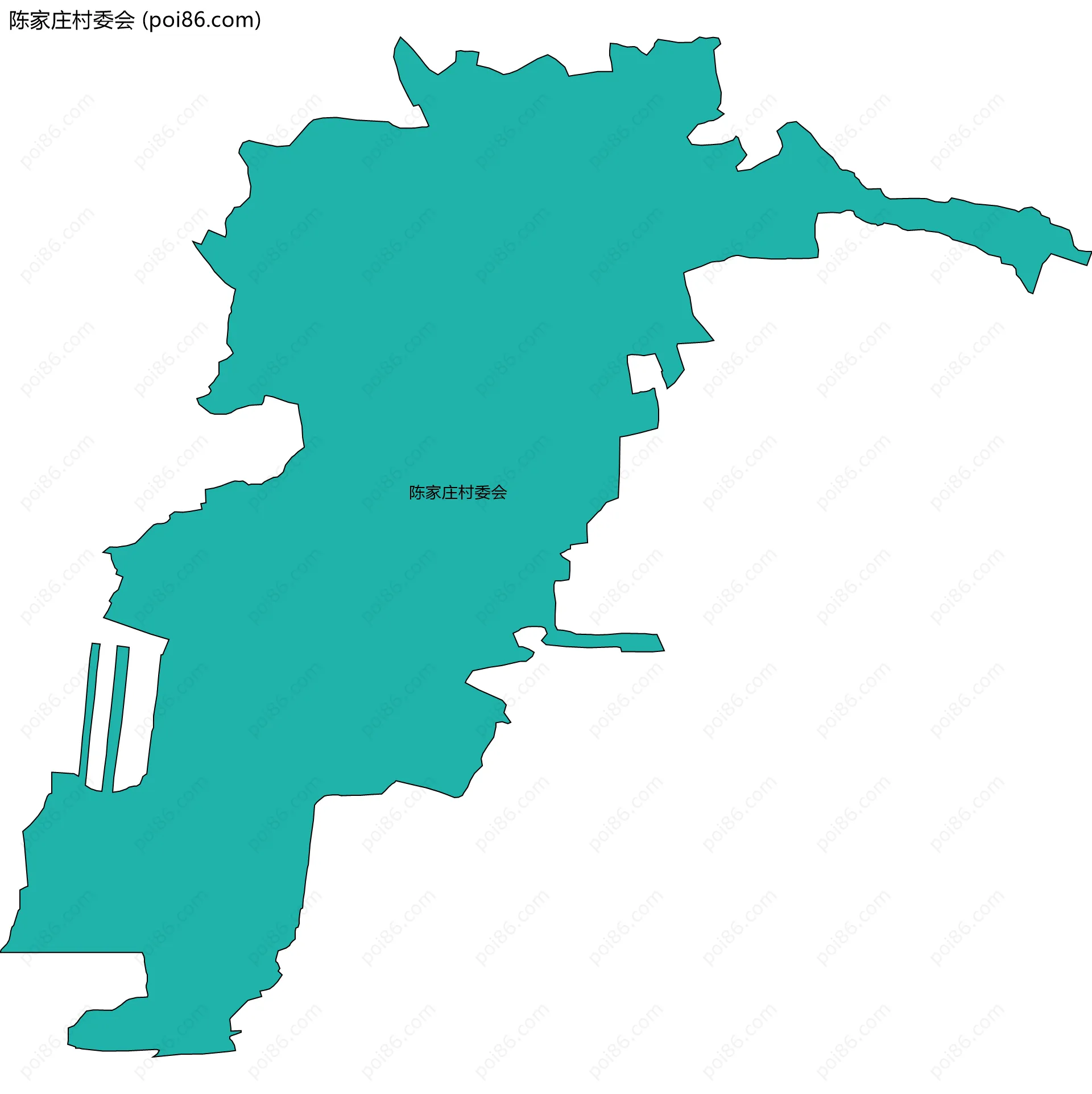 陈家庄村委会边界地图