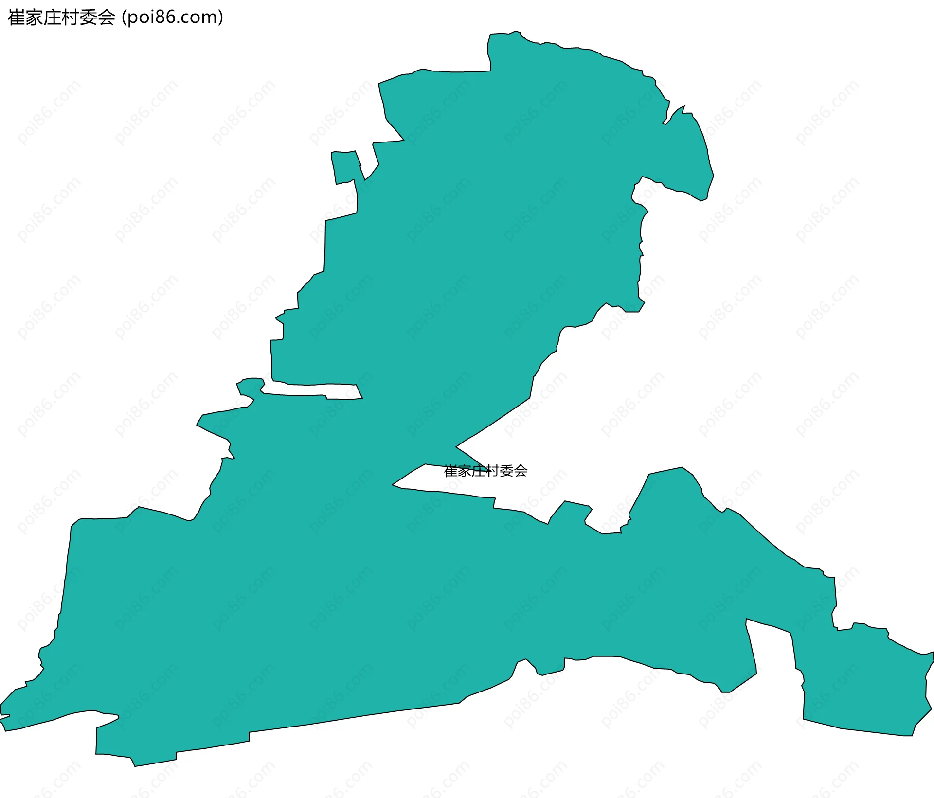 崔家庄村委会边界地图