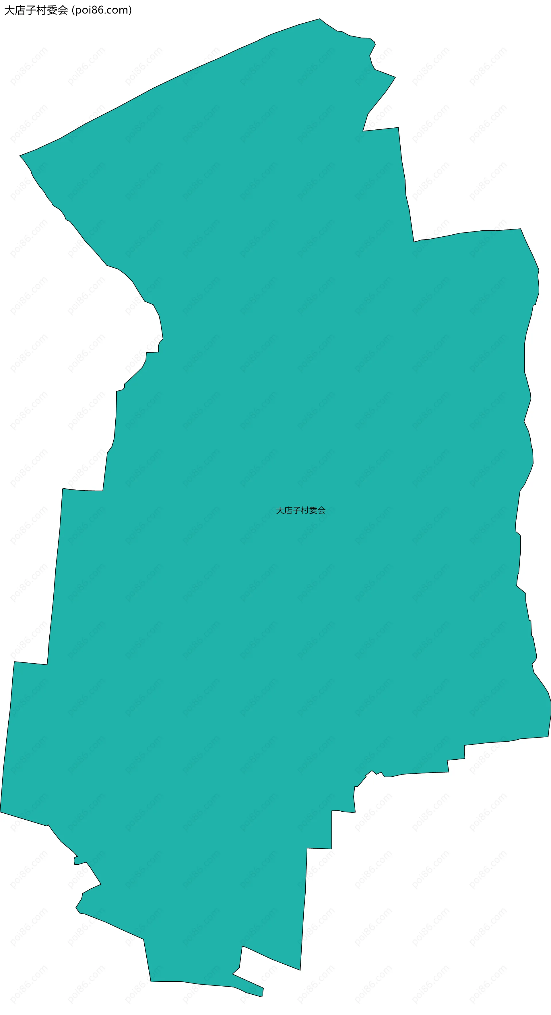 大店子村委会边界地图