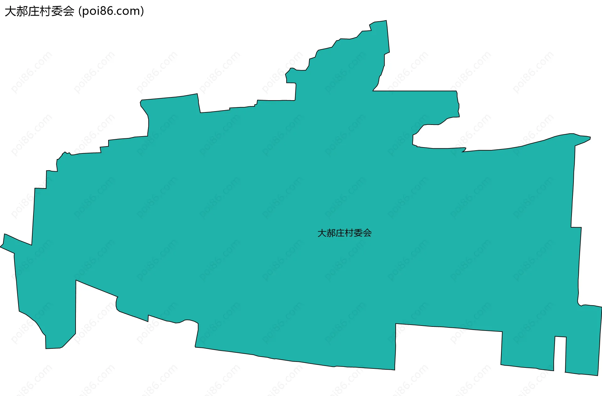 大郝庄村委会边界地图