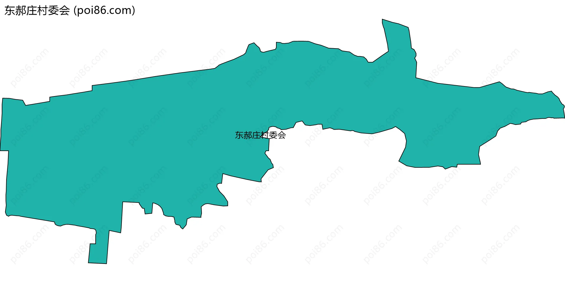 东郝庄村委会边界地图