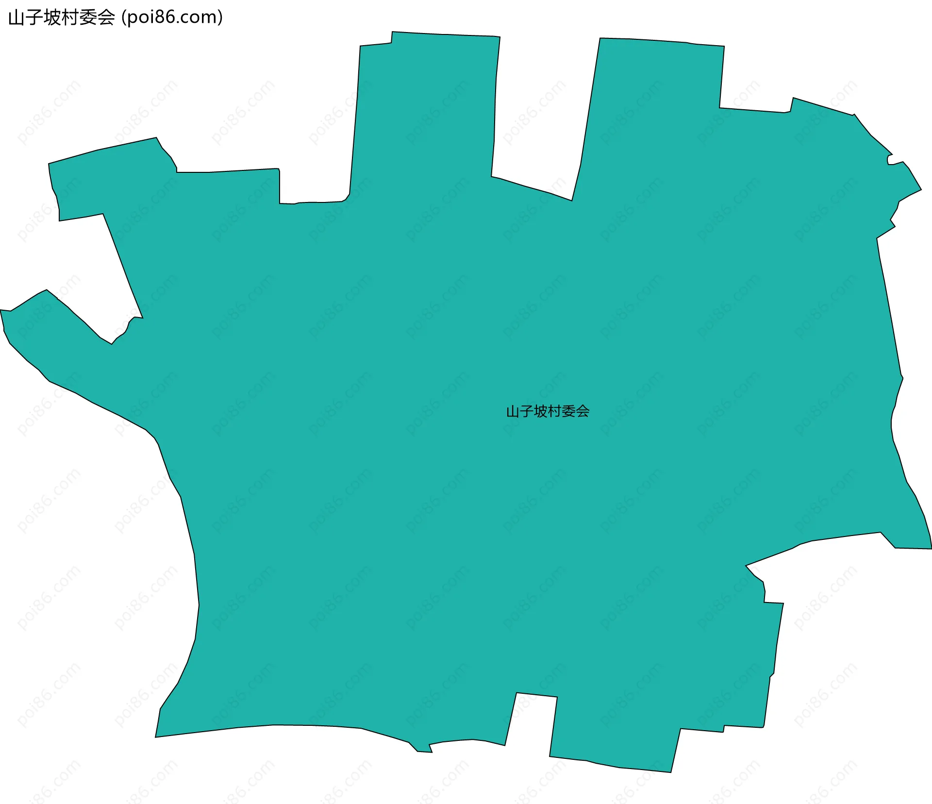 山子坡村委会边界地图
