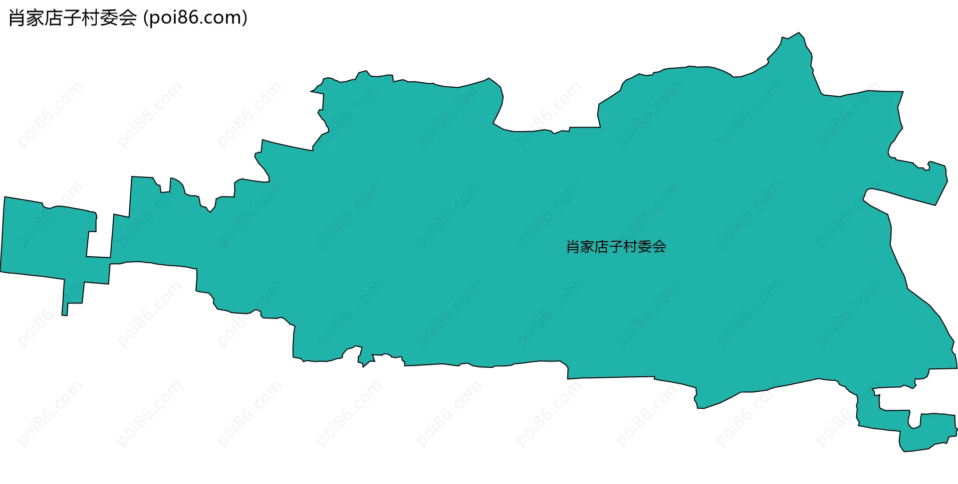 肖家店子村委会边界地图