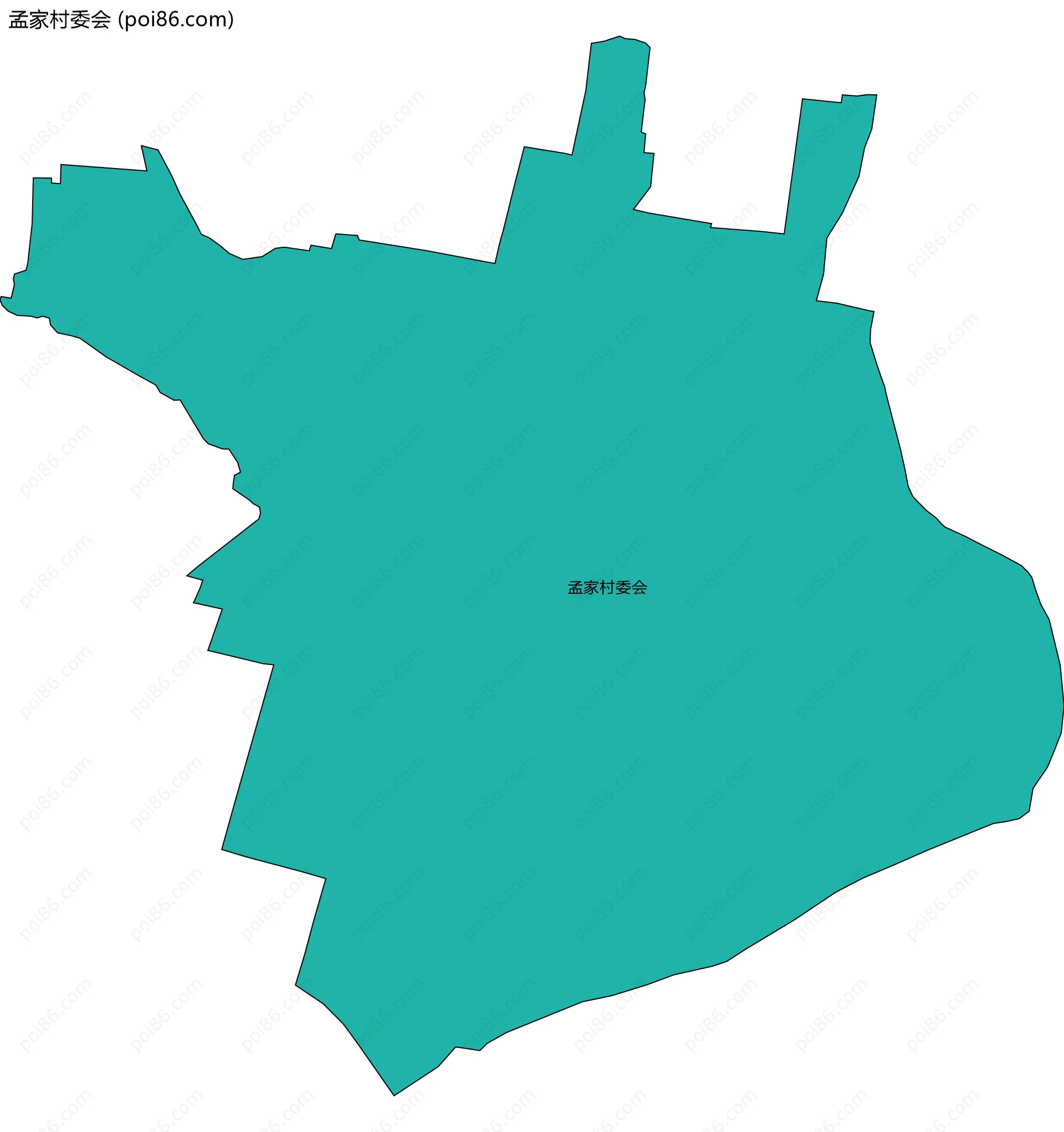 孟家村委会边界地图