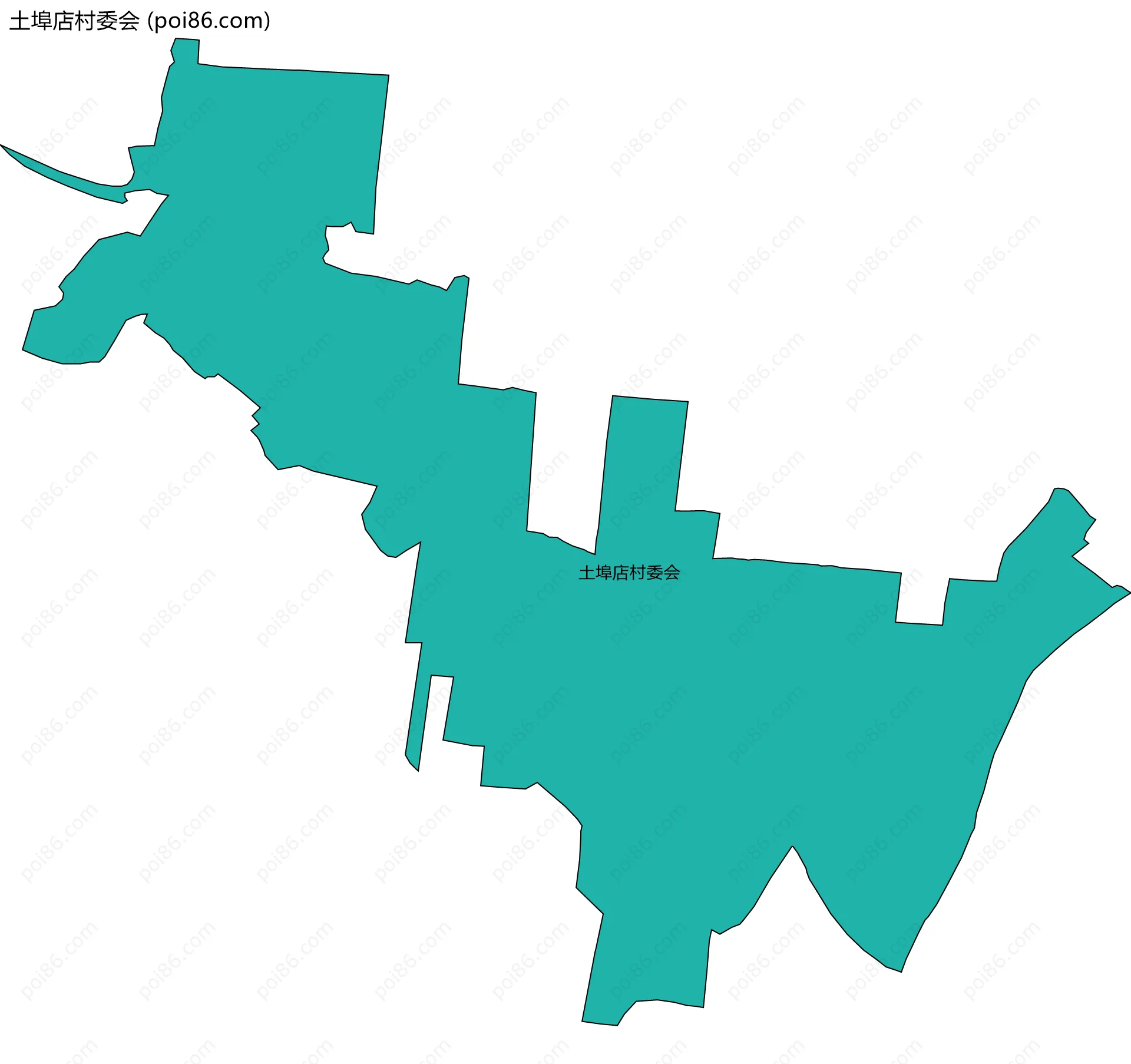 土埠店村委会边界地图