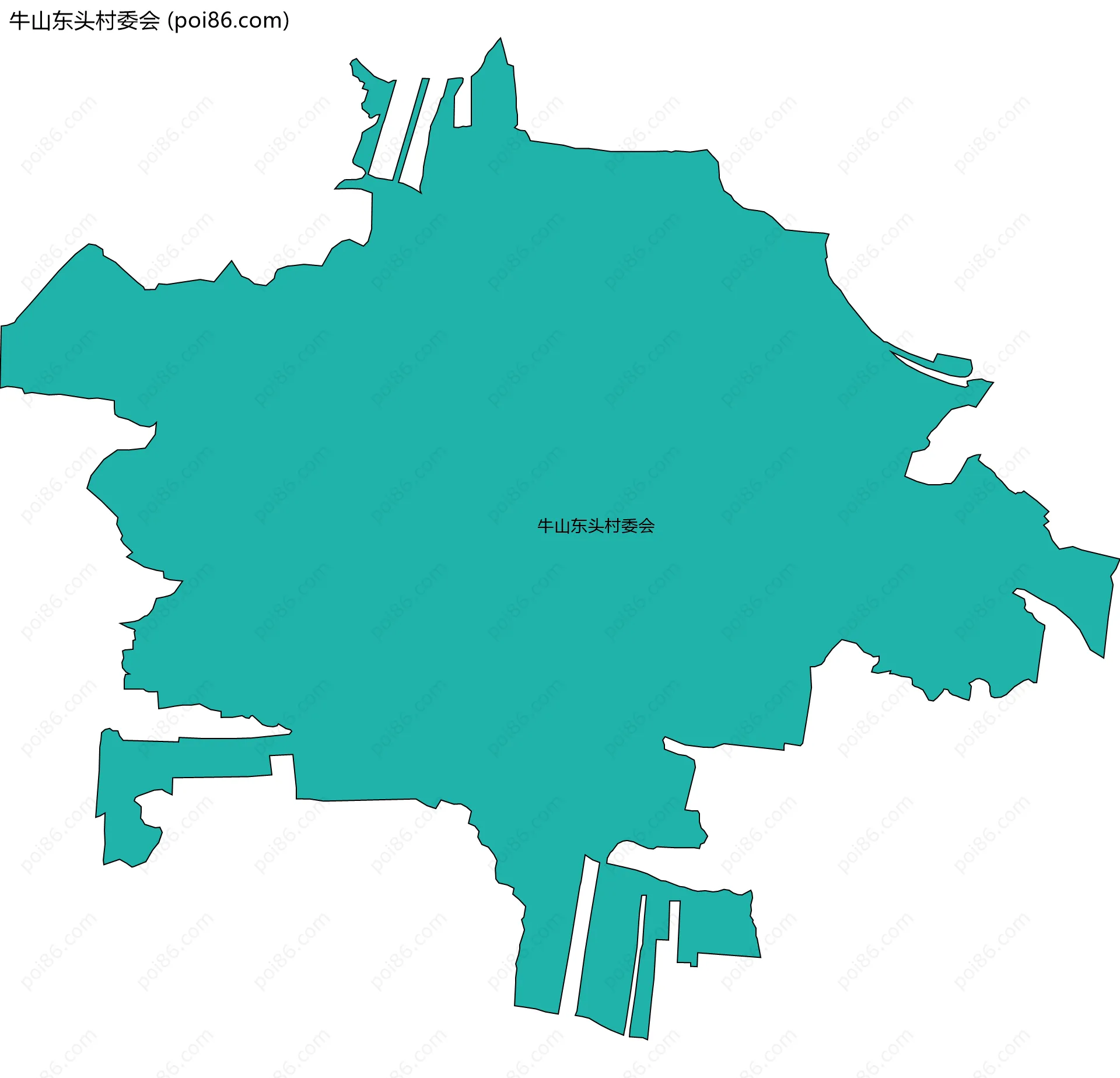 牛山东头村委会边界地图