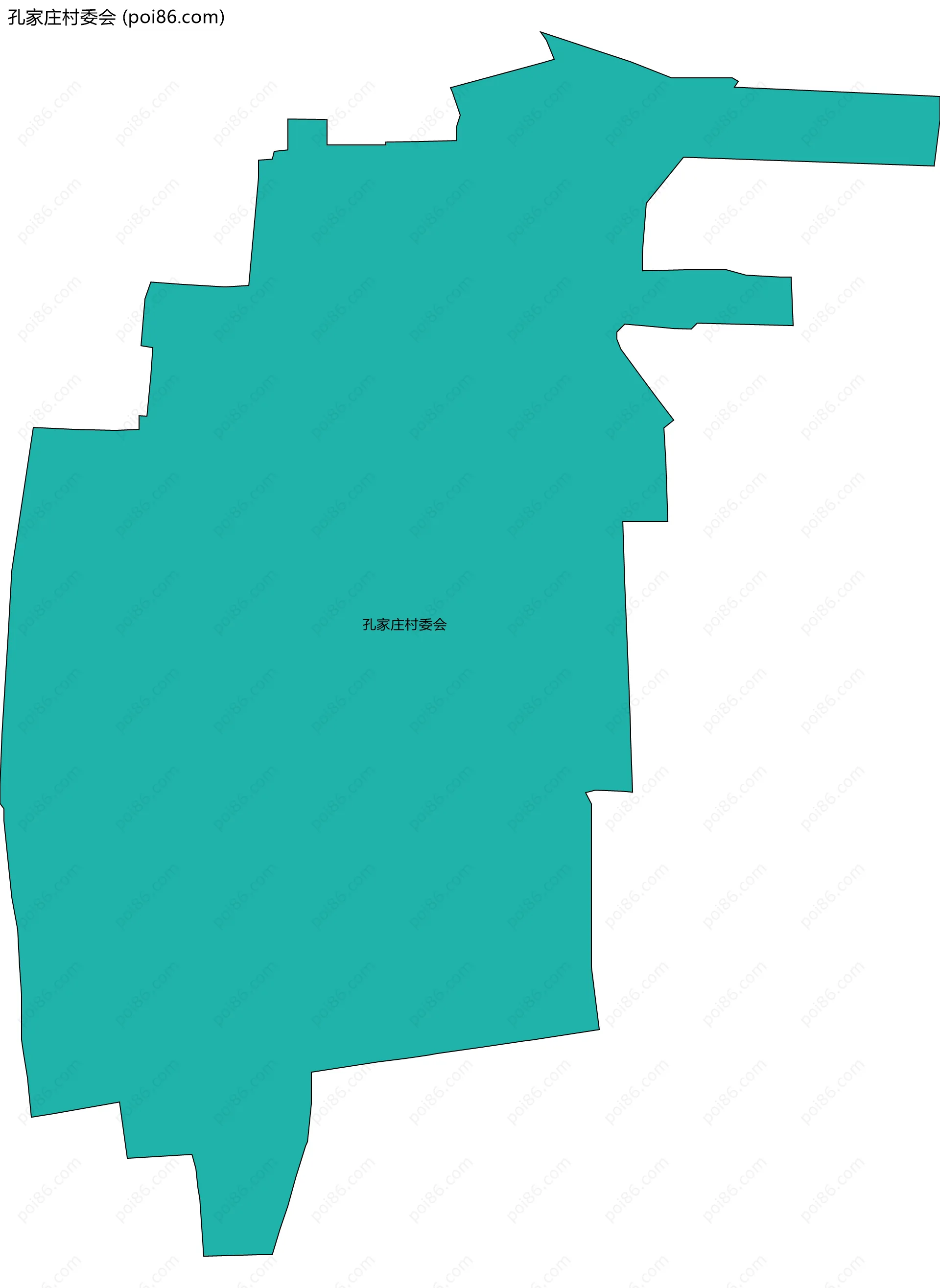 孔家庄村委会边界地图