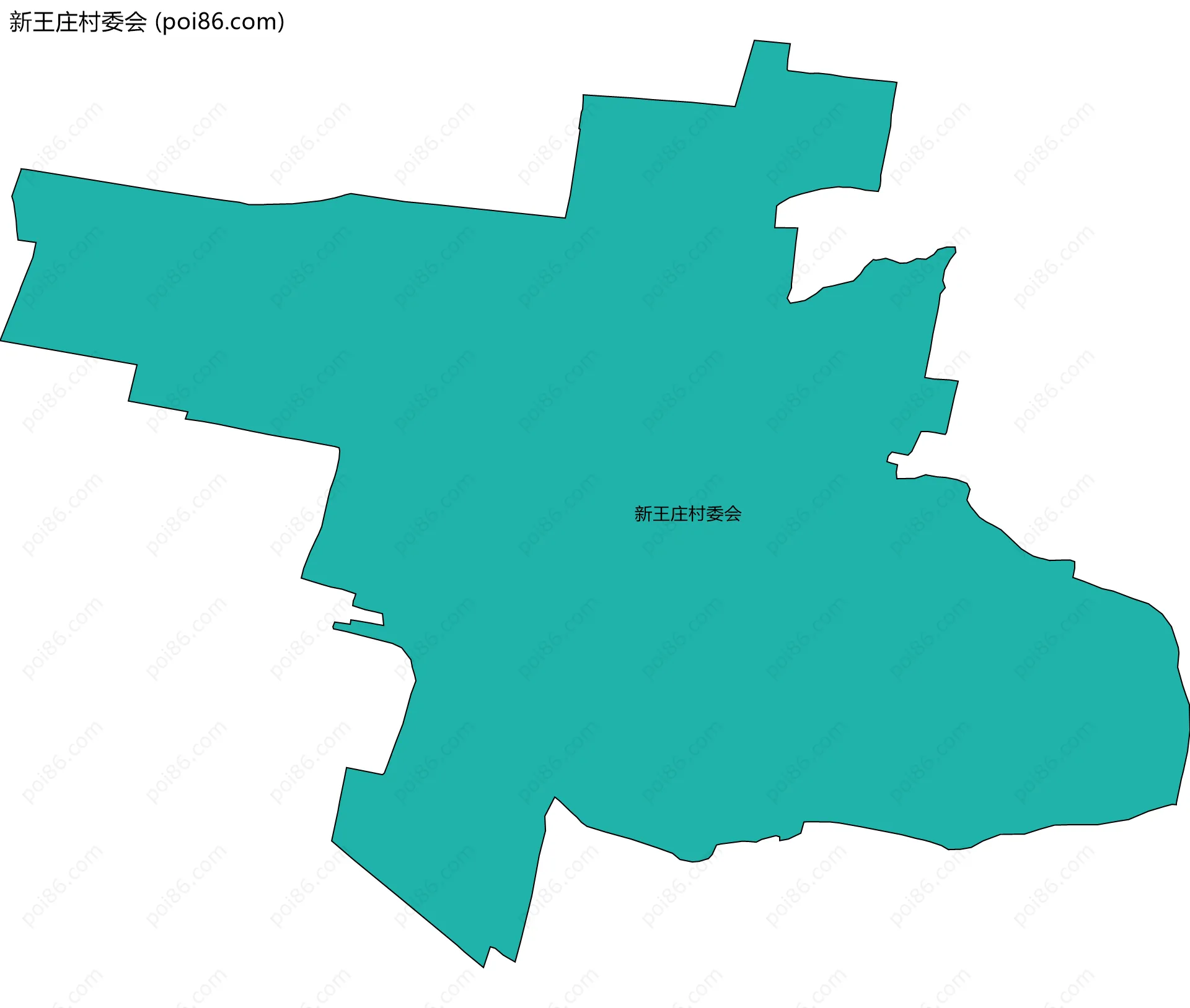 新王庄村委会边界地图
