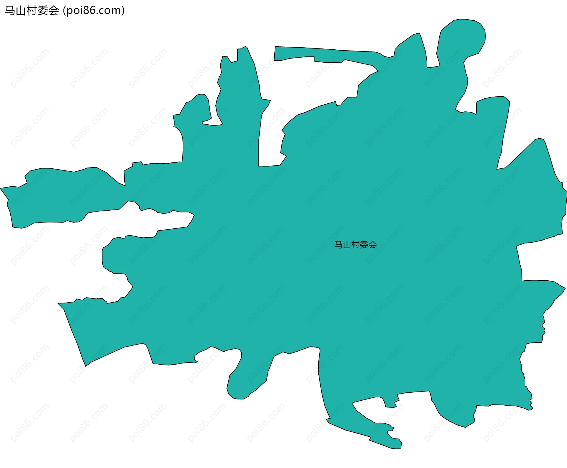 马山村委会边界地图
