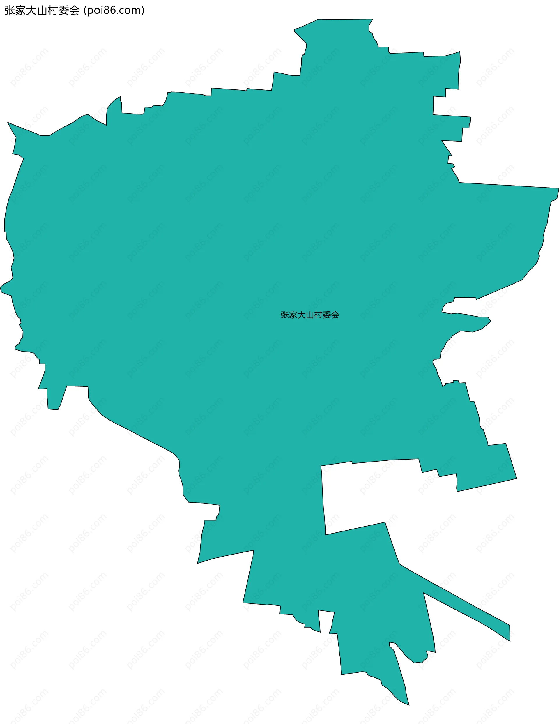 张家大山村委会边界地图