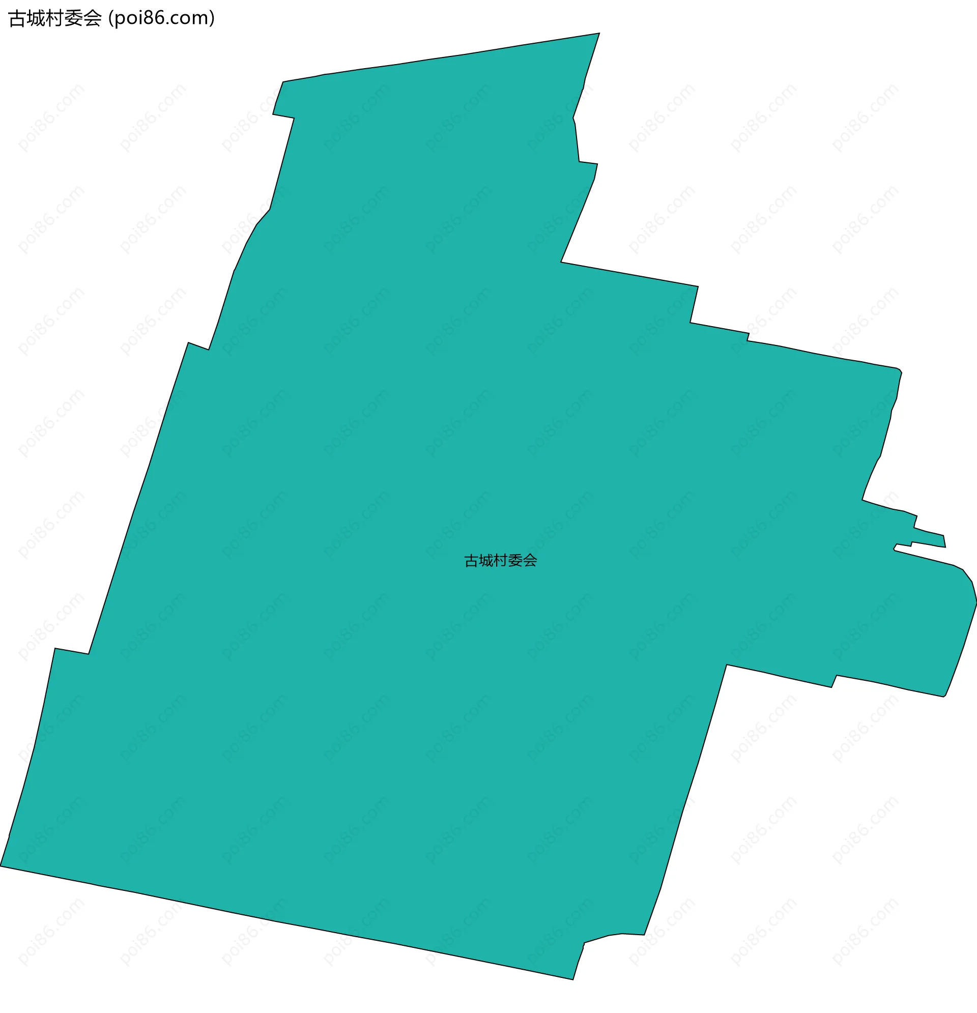 古城村委会边界地图