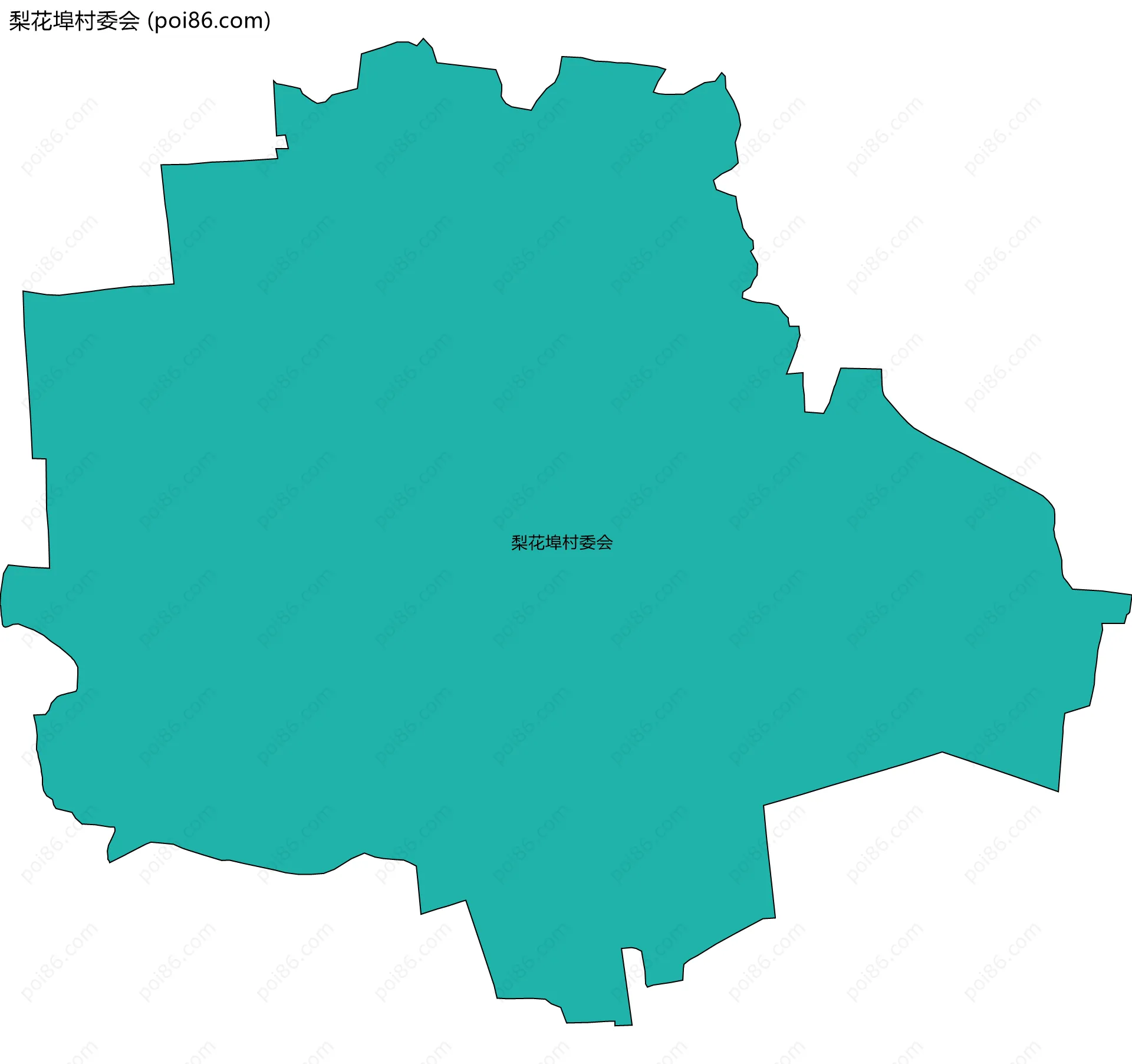 梨花埠村委会边界地图