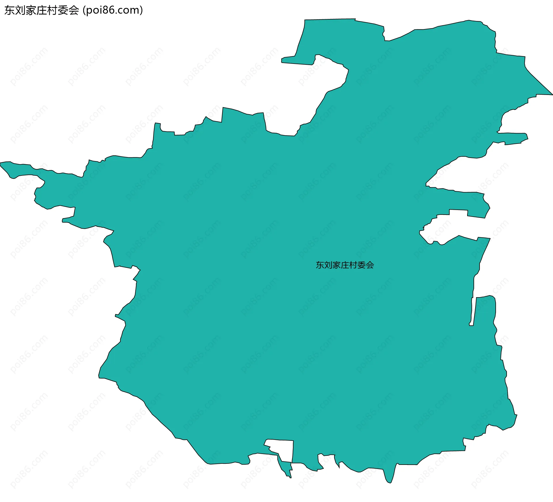 东刘家庄村委会边界地图