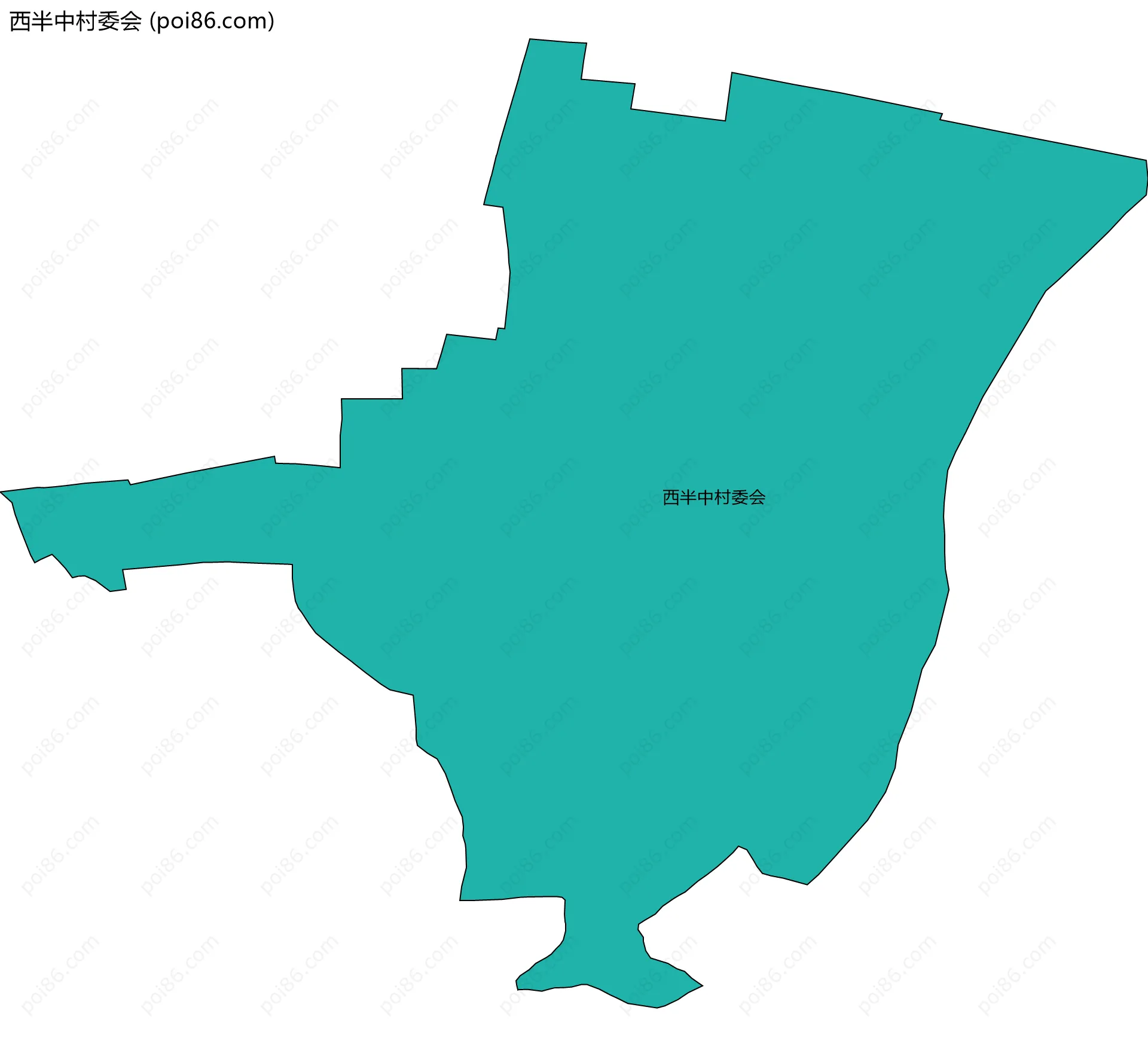 西半中村委会边界地图