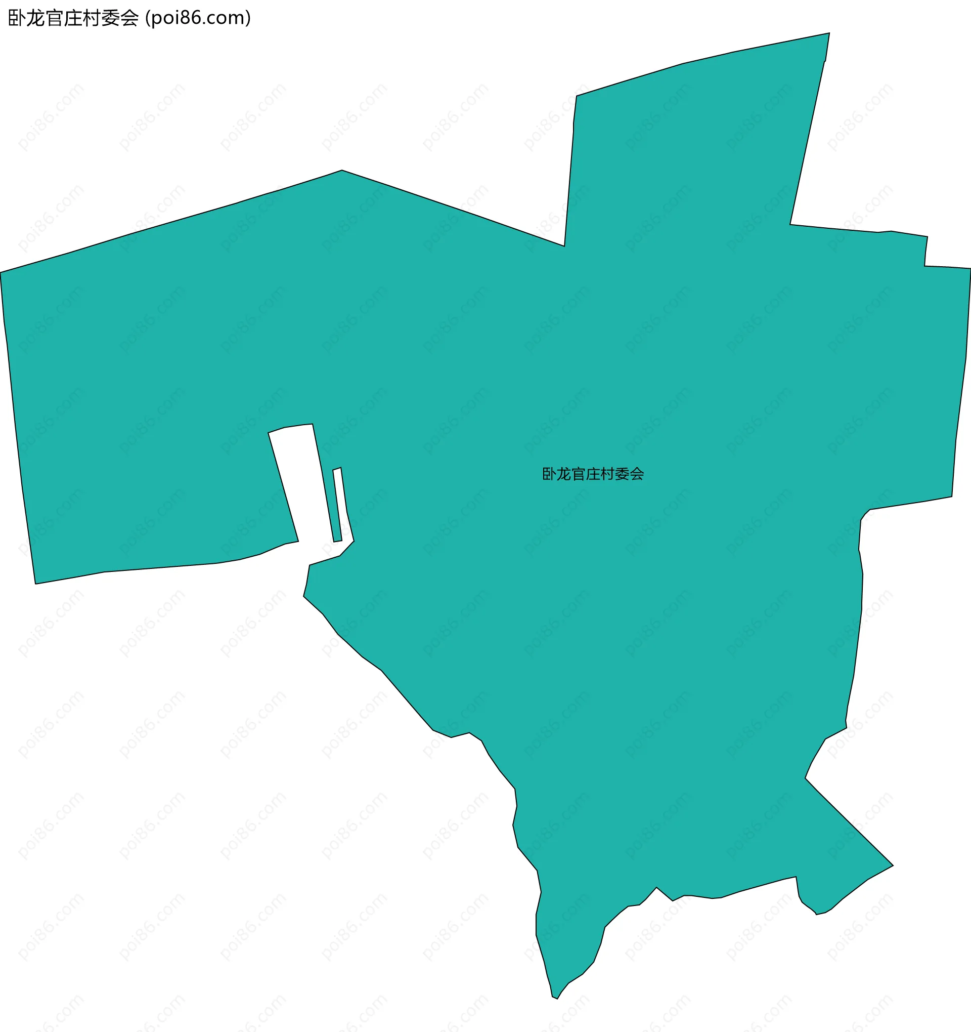 卧龙官庄村委会边界地图