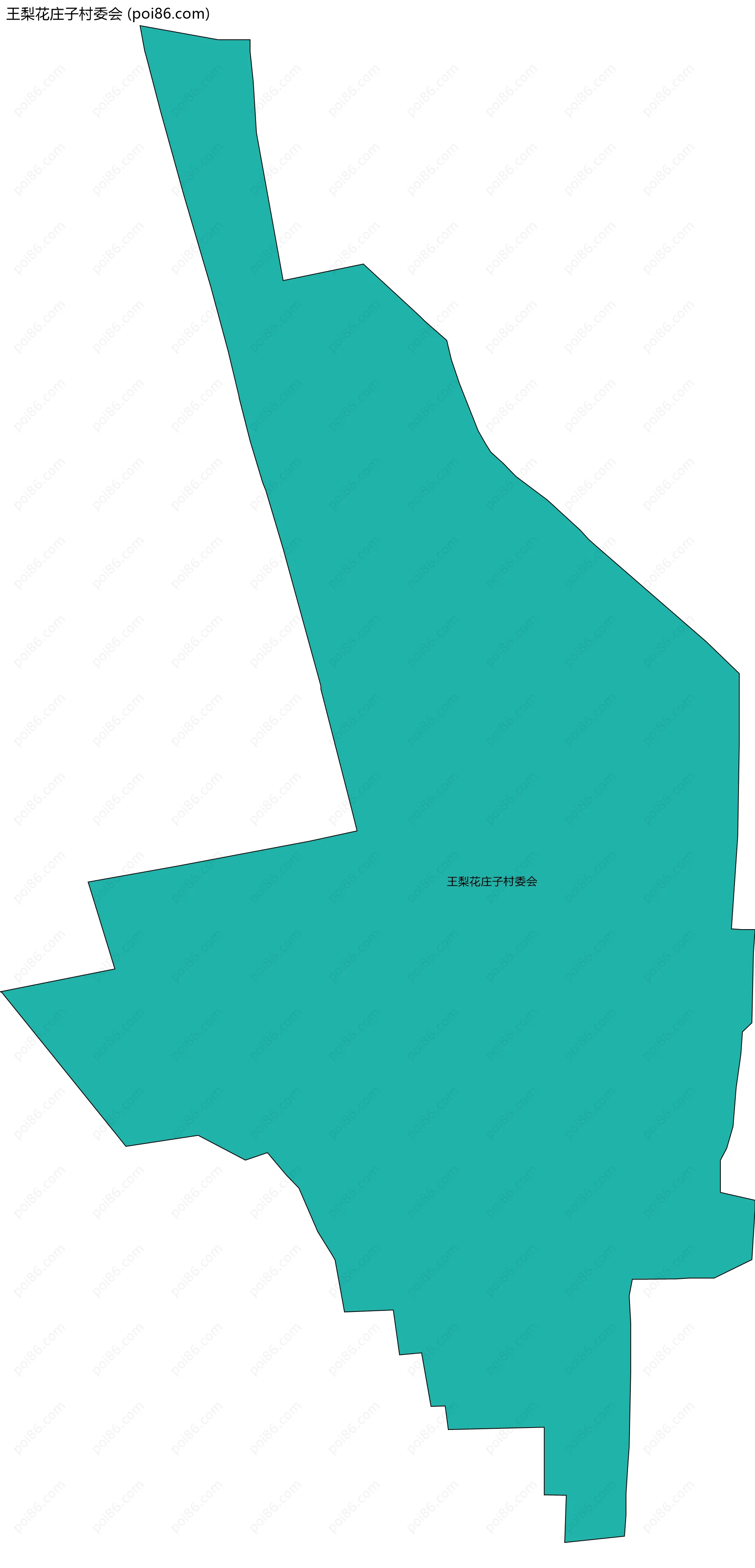 王梨花庄子村委会边界地图