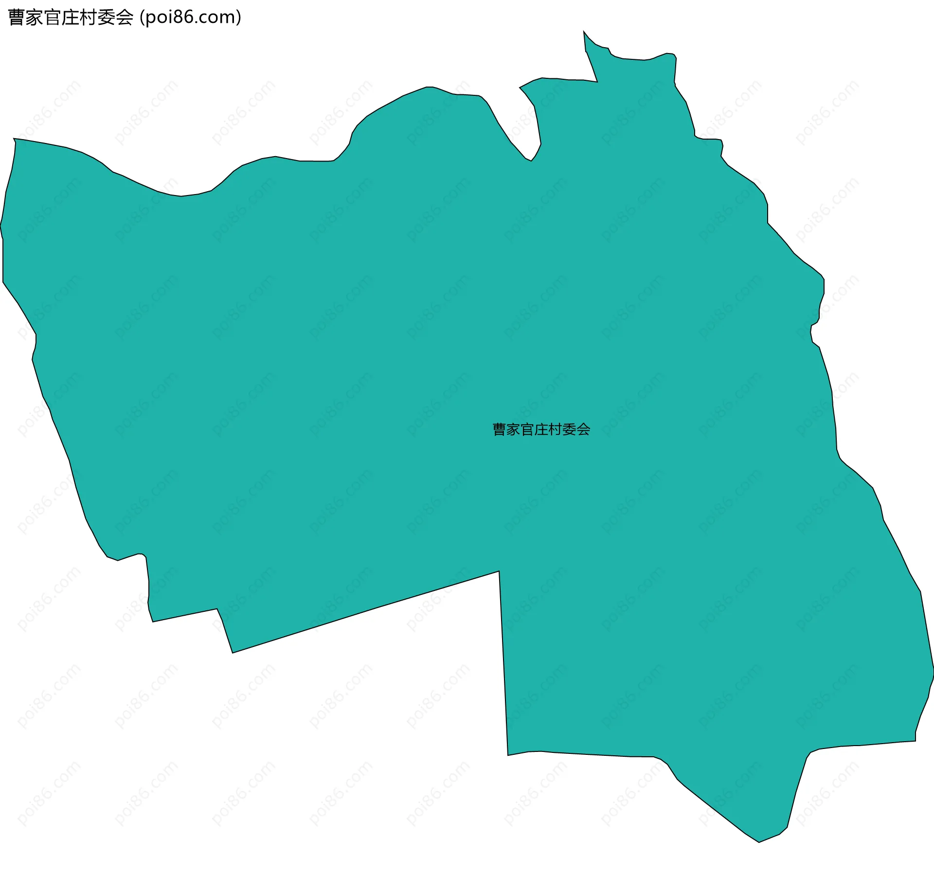 曹家官庄村委会边界地图