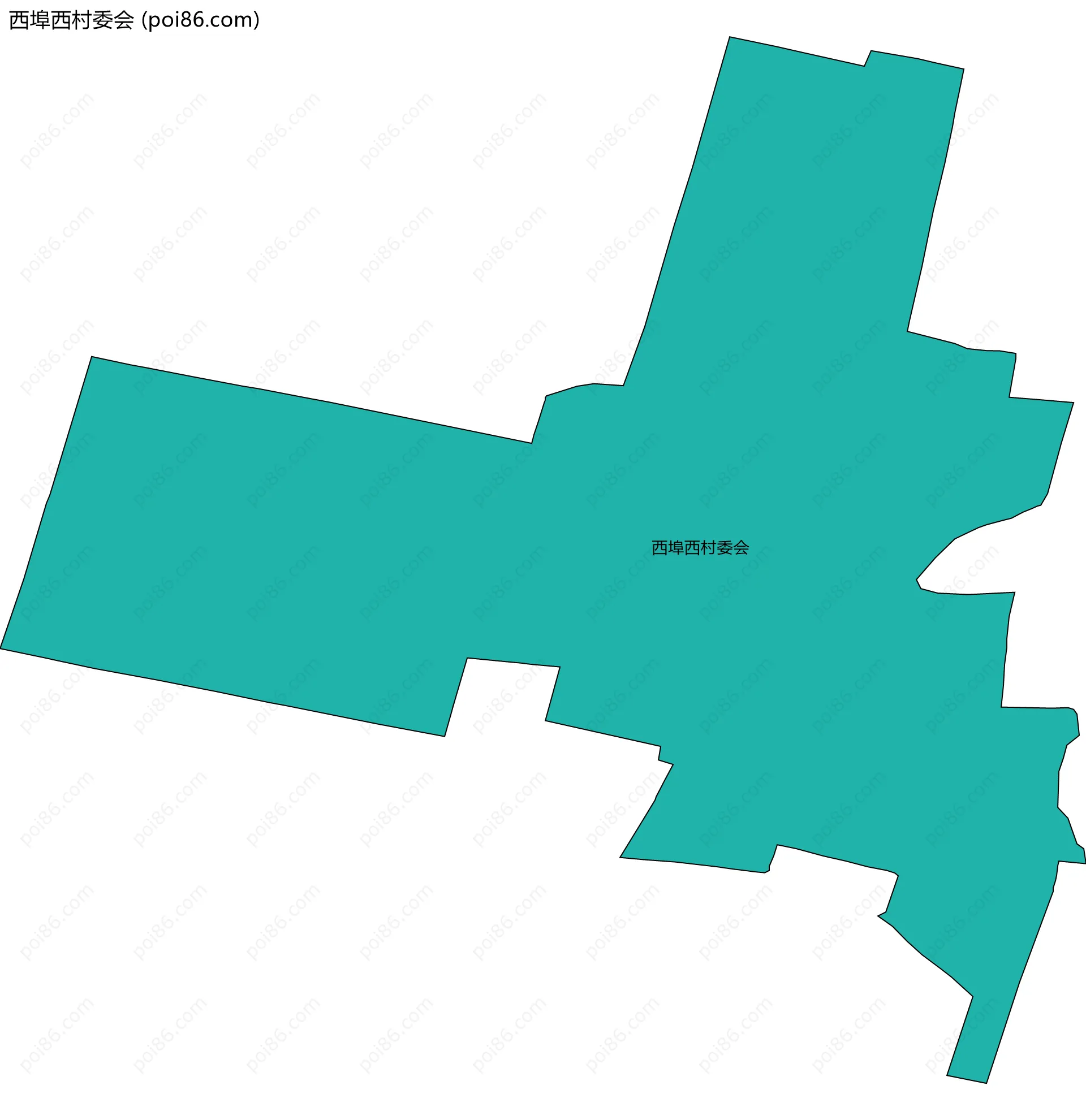 西埠西村委会边界地图