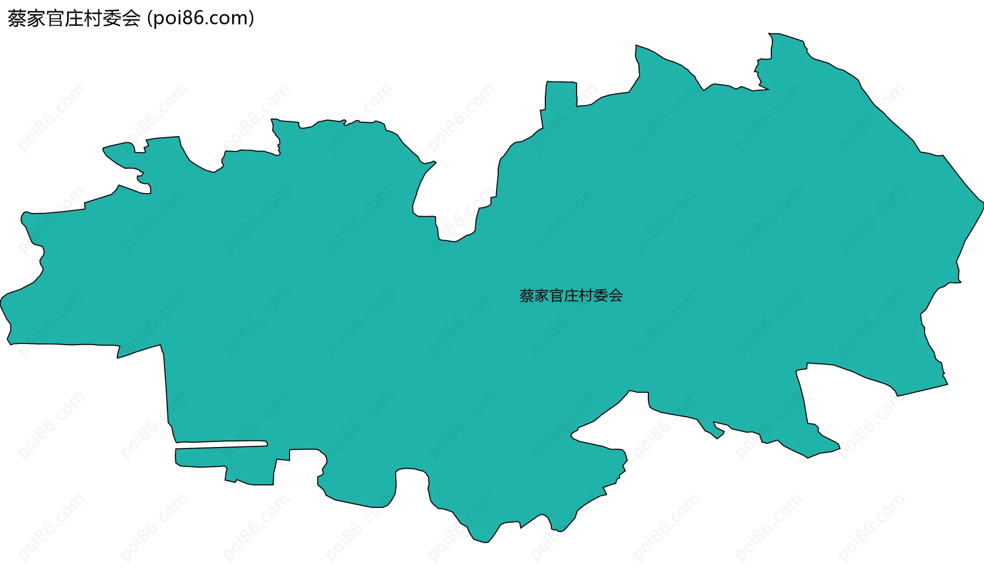 蔡家官庄村委会边界地图