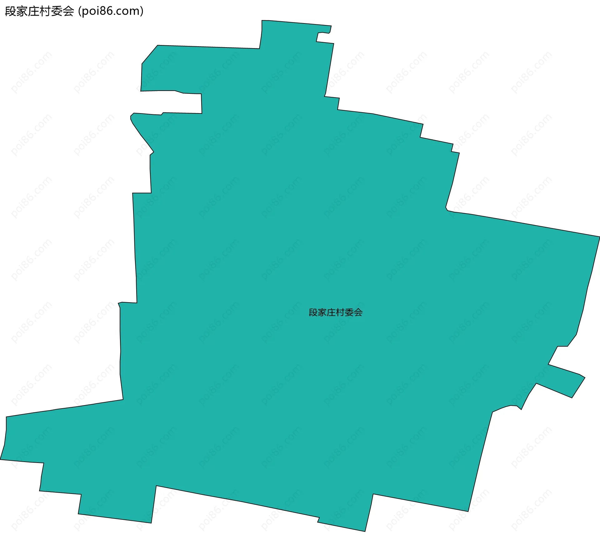 段家庄村委会边界地图