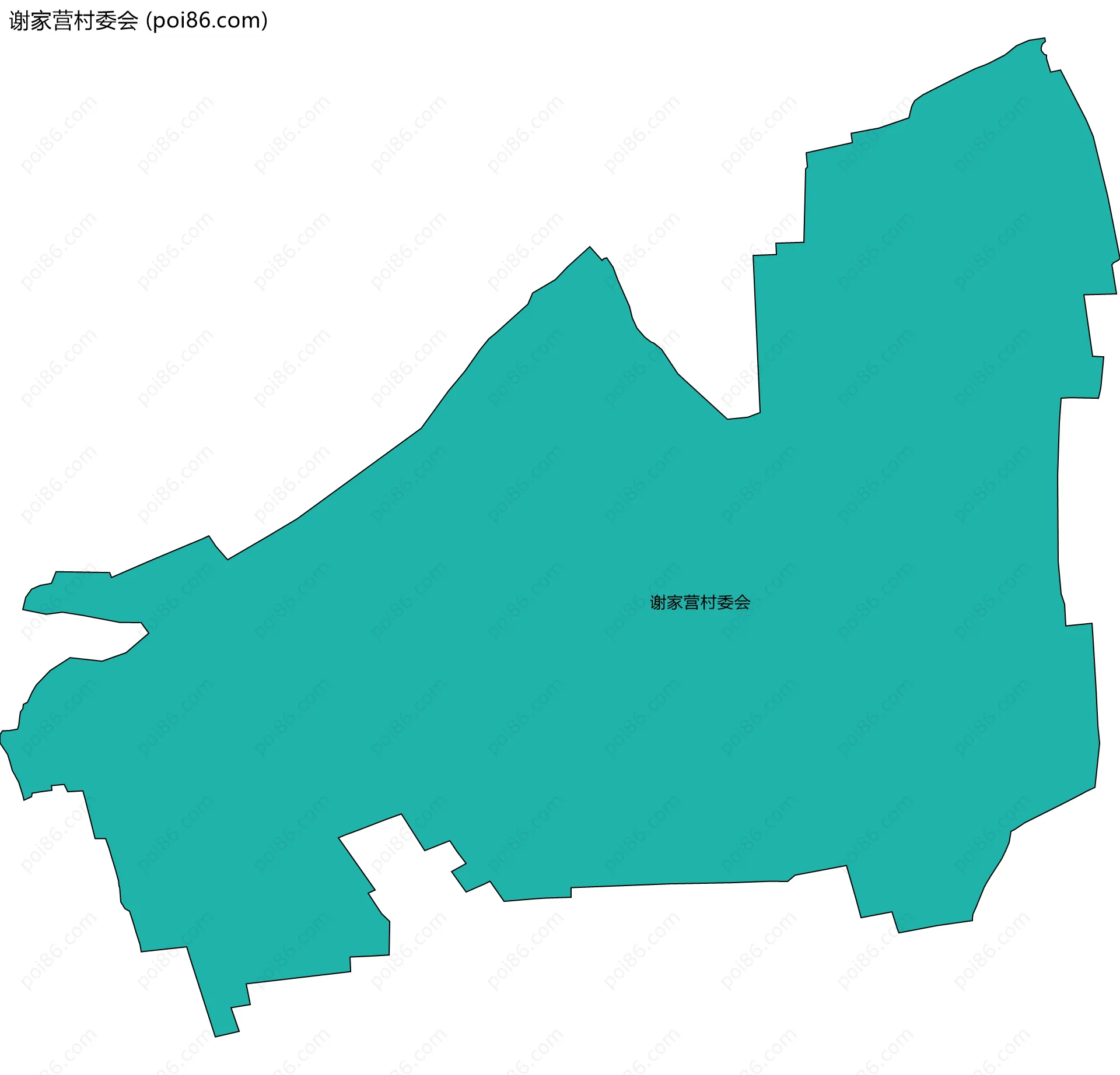 谢家营村委会边界地图