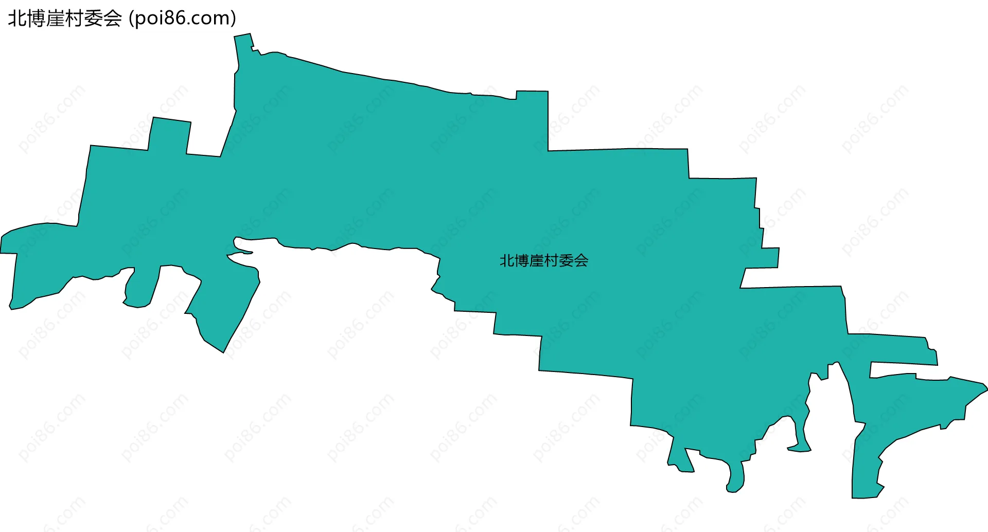 北博崖村委会边界地图