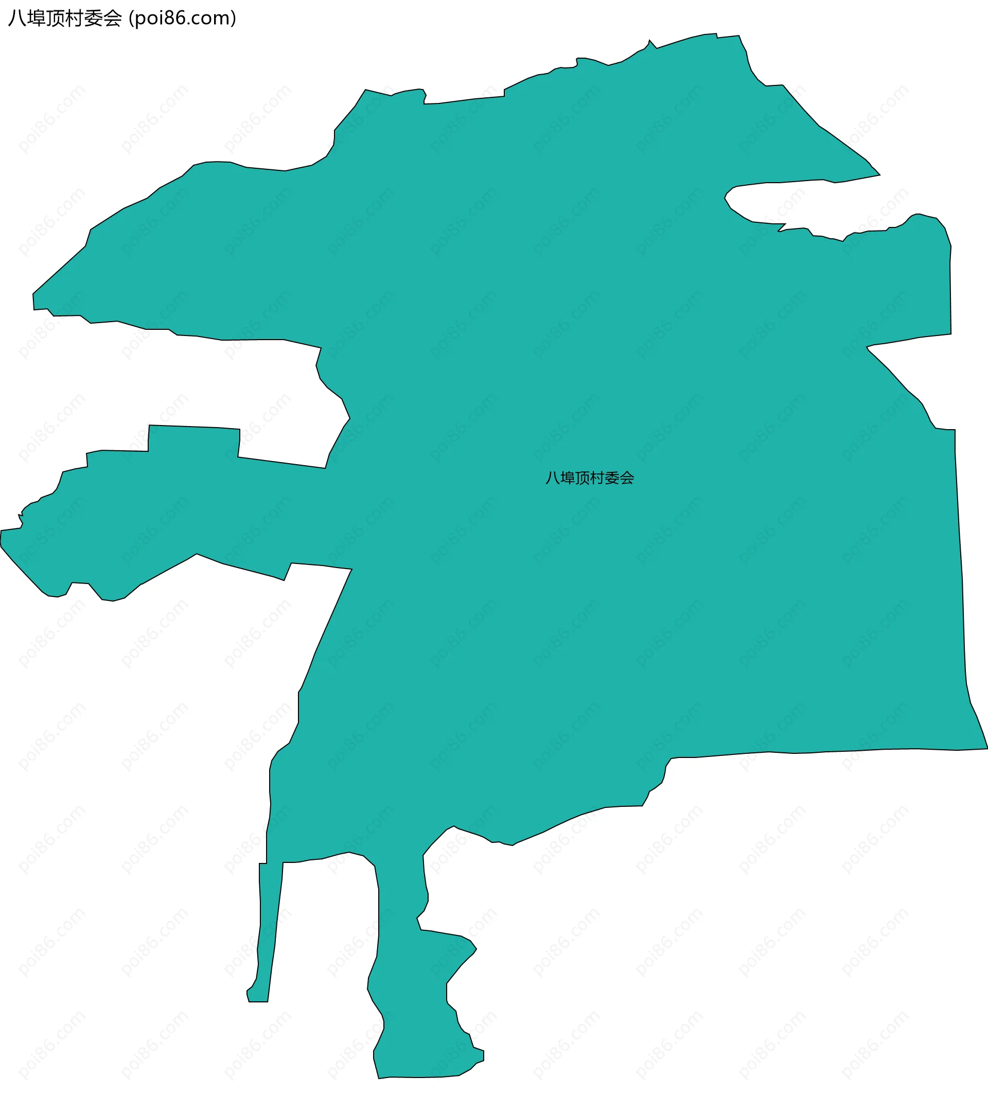 八埠顶村委会边界地图