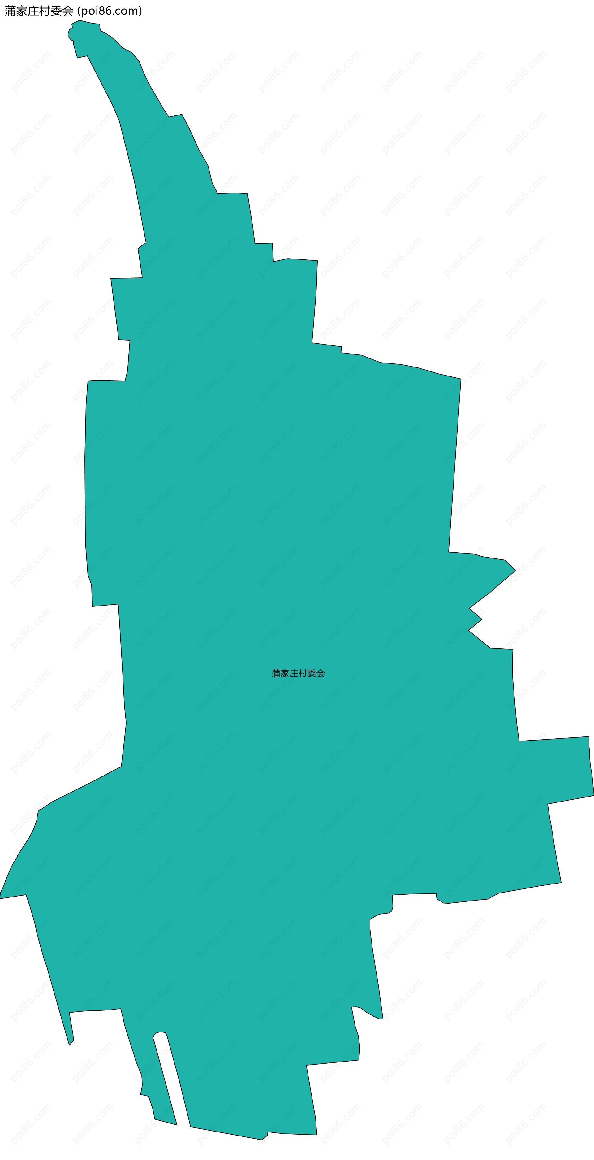 蒲家庄村委会边界地图