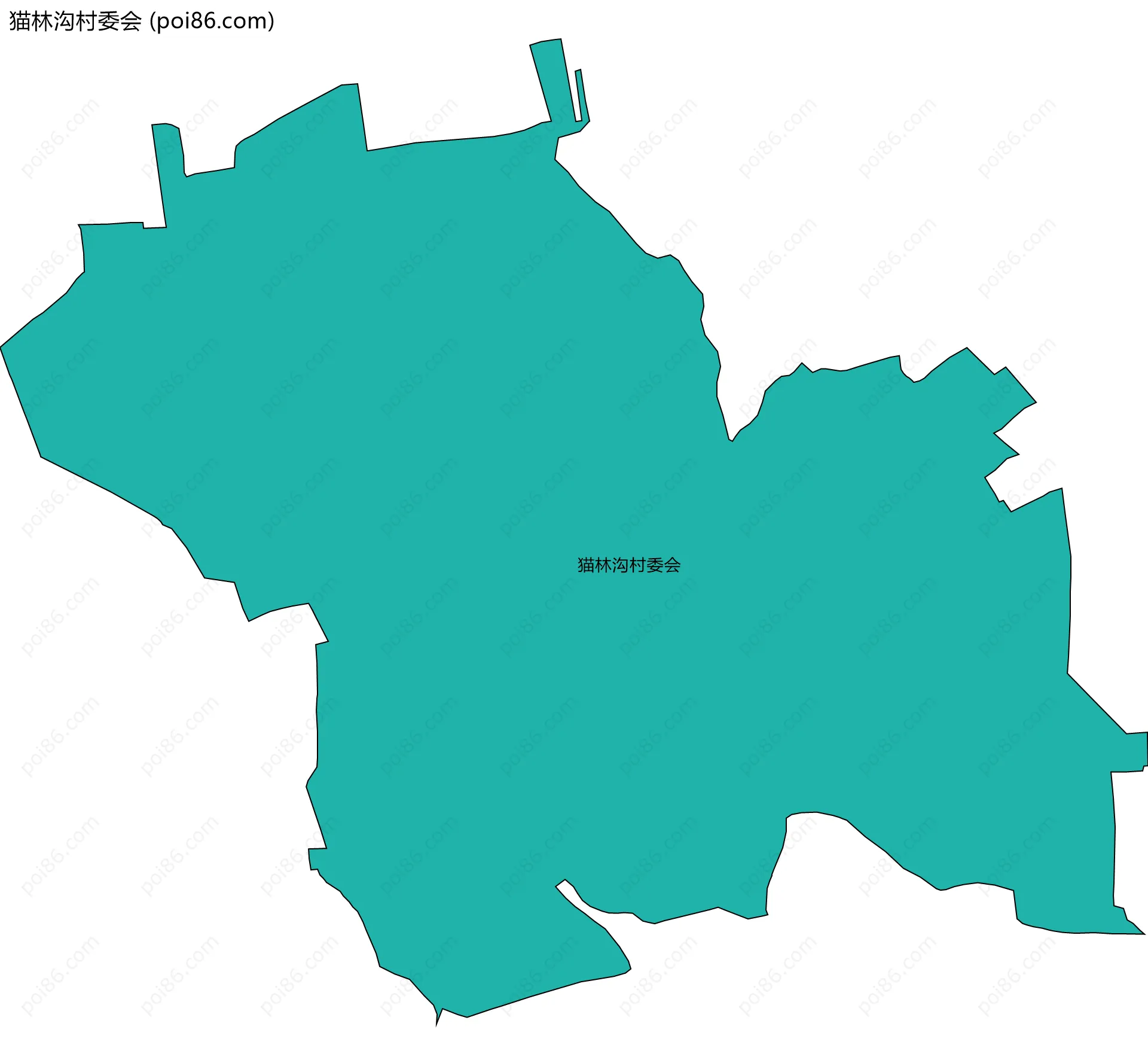 猫林沟村委会边界地图