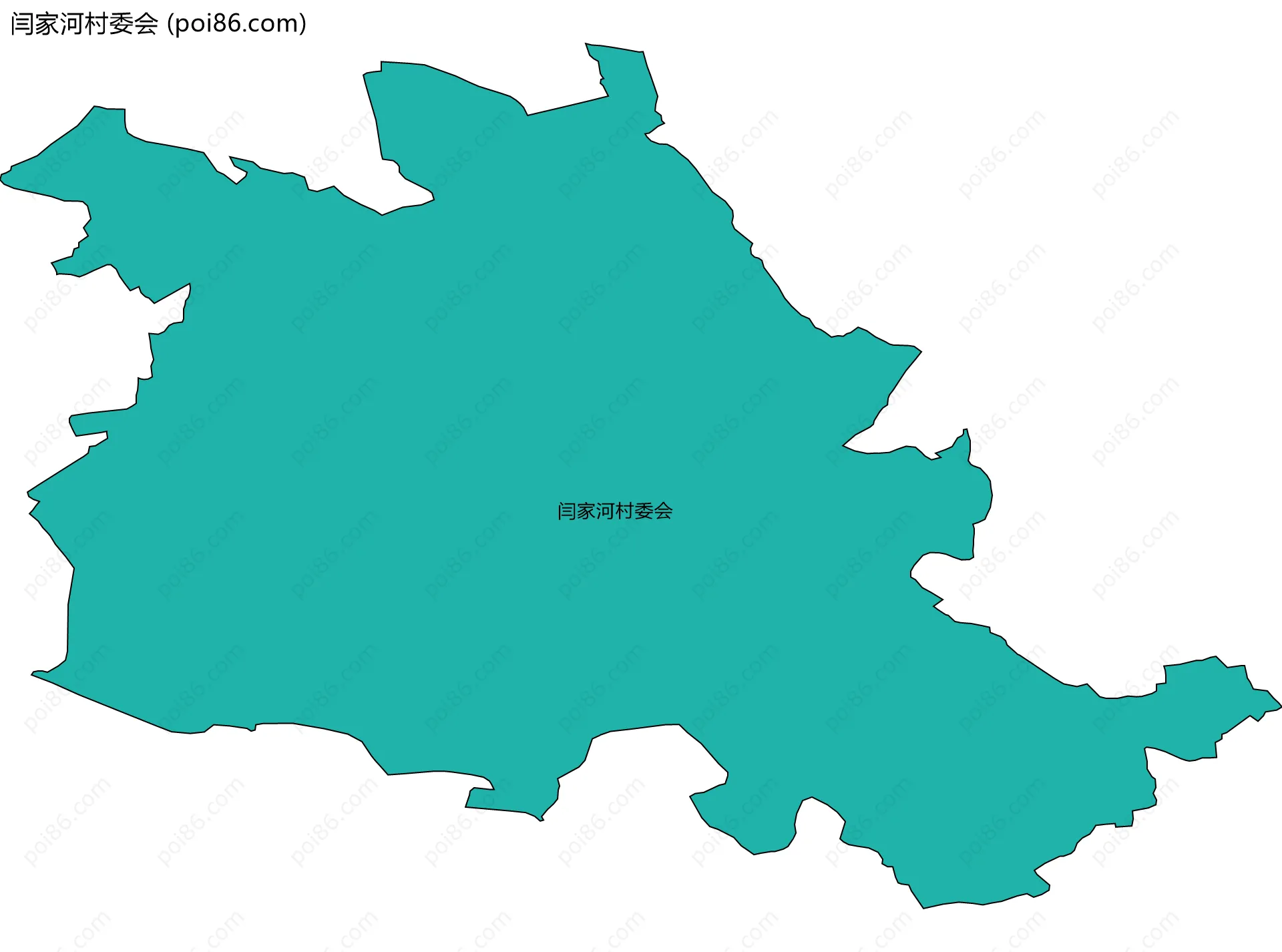 闫家河村委会边界地图