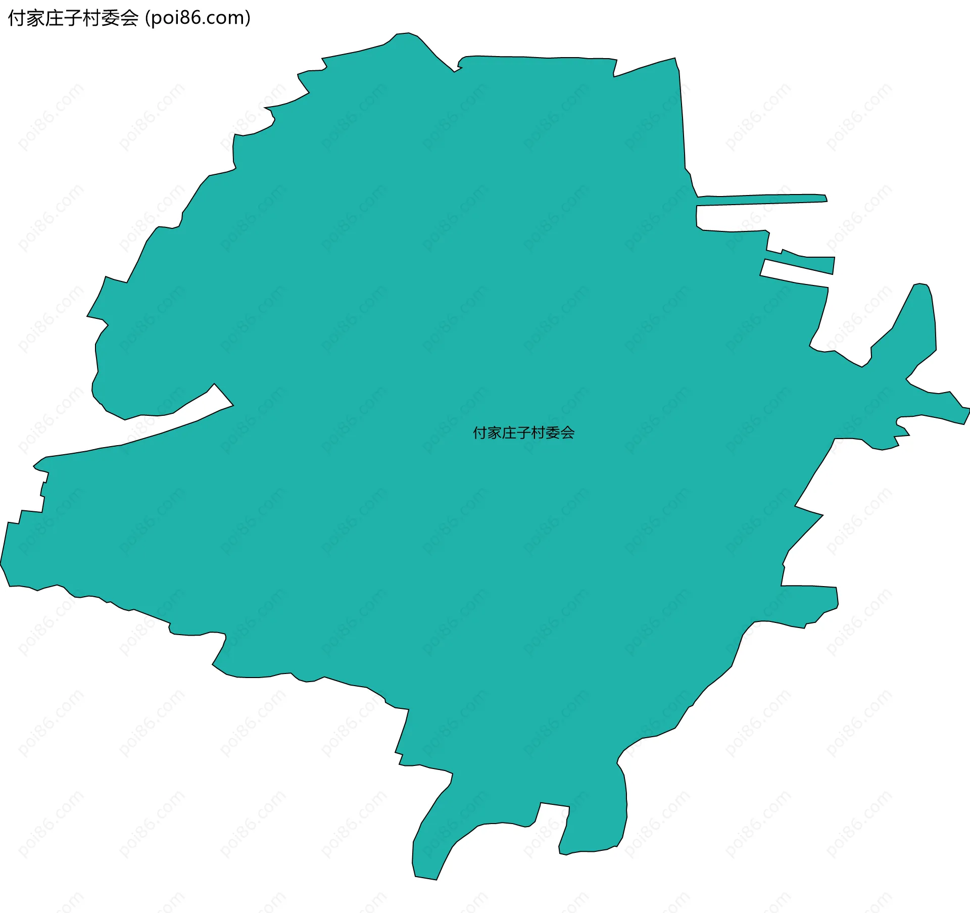 付家庄子村委会边界地图