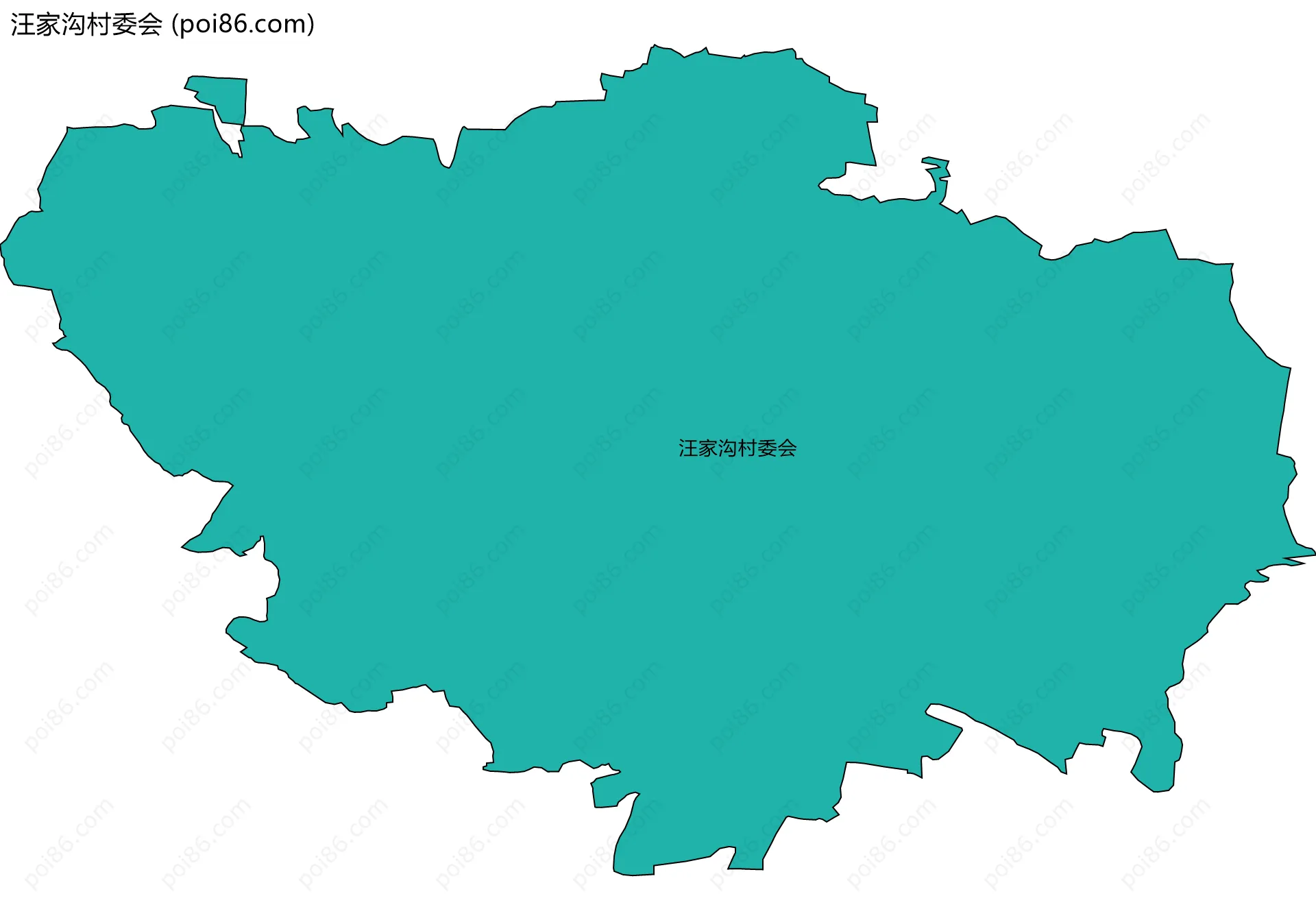 汪家沟村委会边界地图