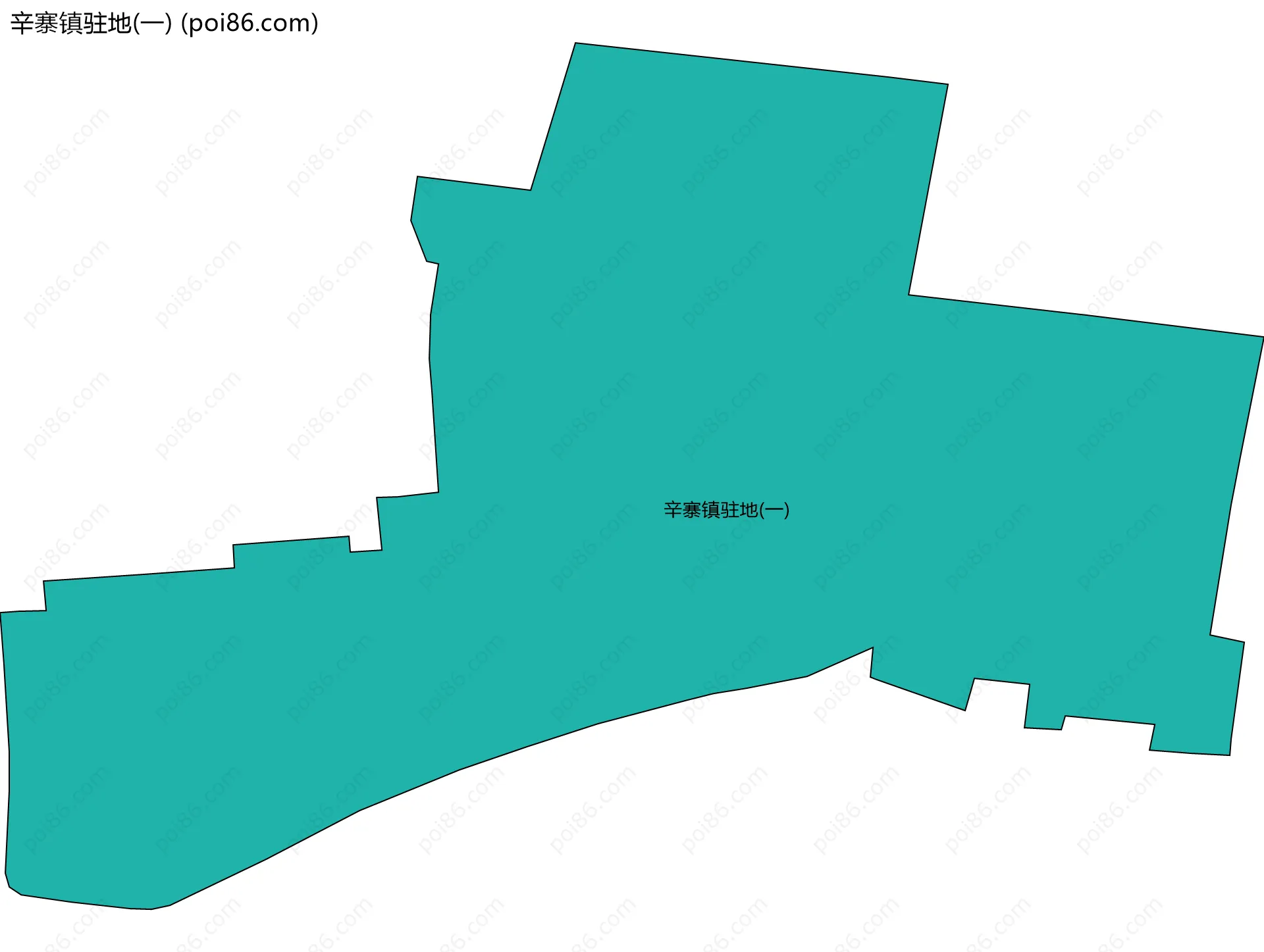 辛寨镇驻地(一)边界地图