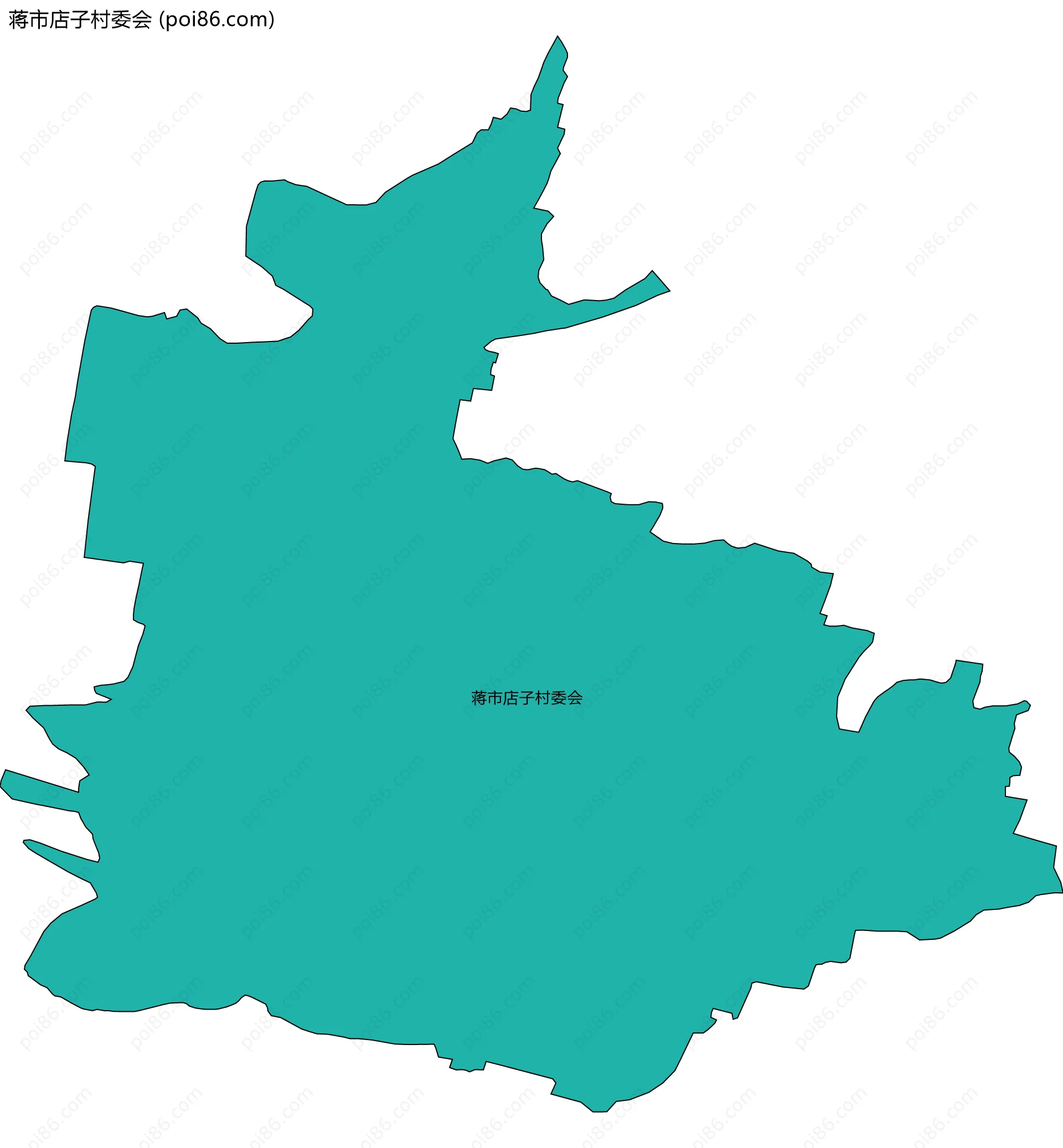 蒋市店子村委会边界地图