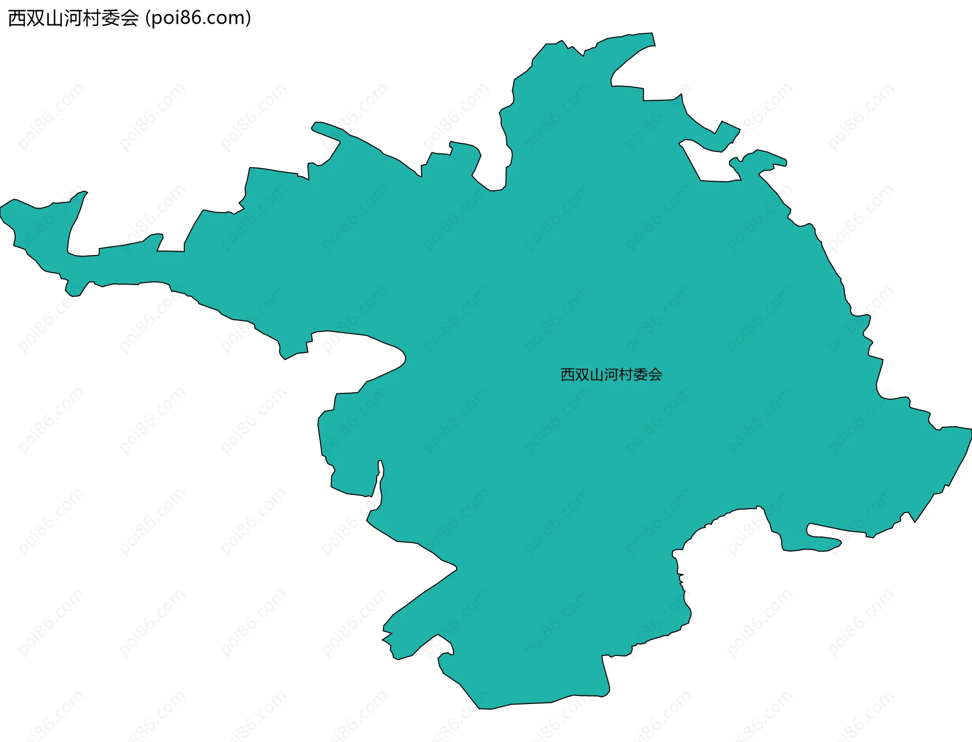 西双山河村委会边界地图