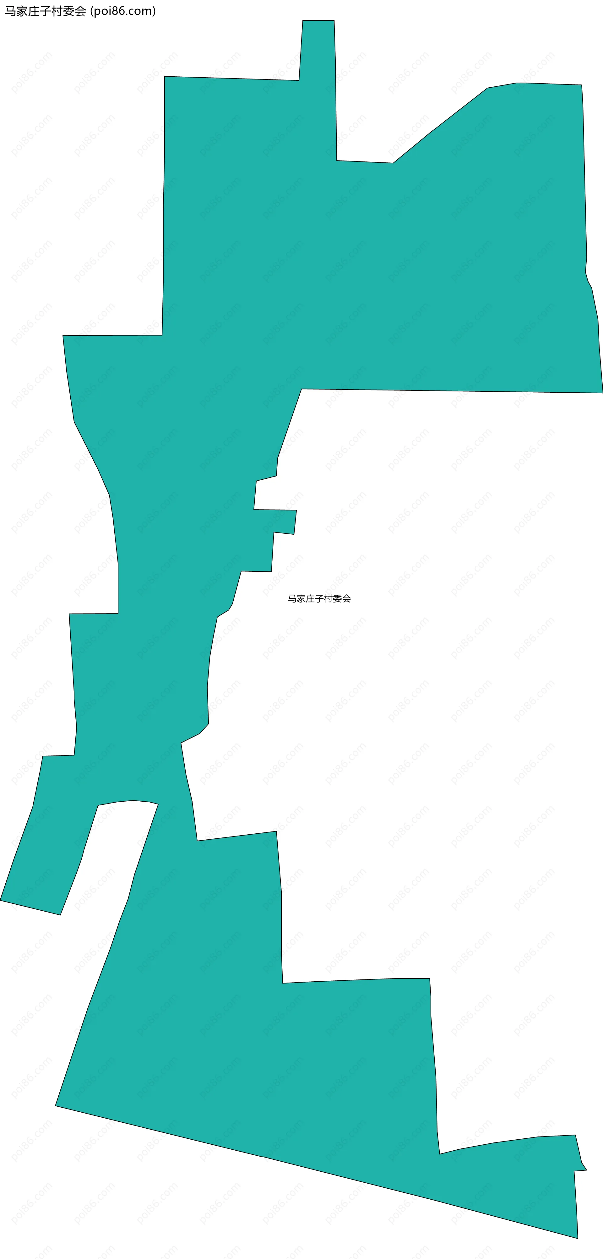 马家庄子村委会边界地图