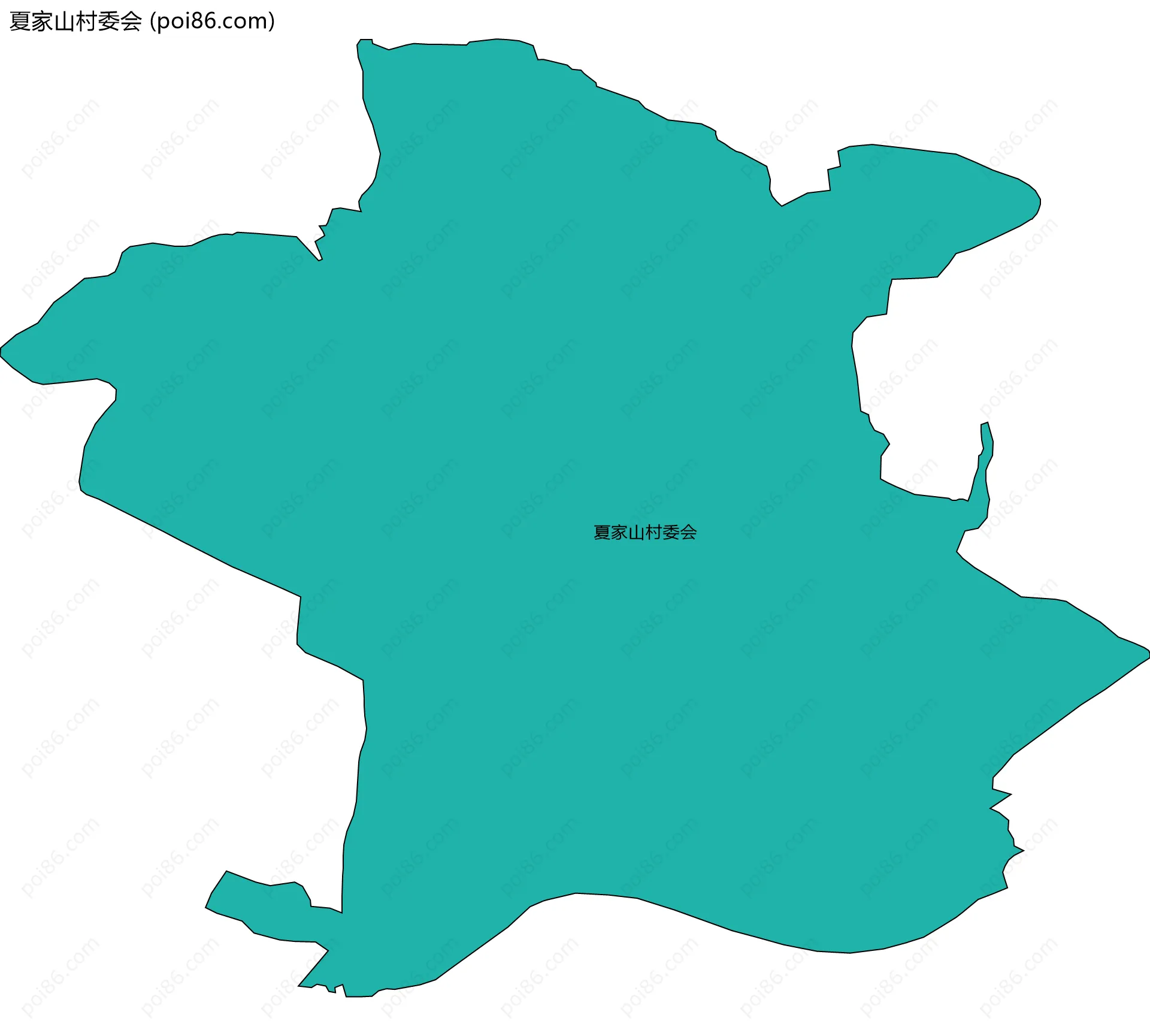 夏家山村委会边界地图