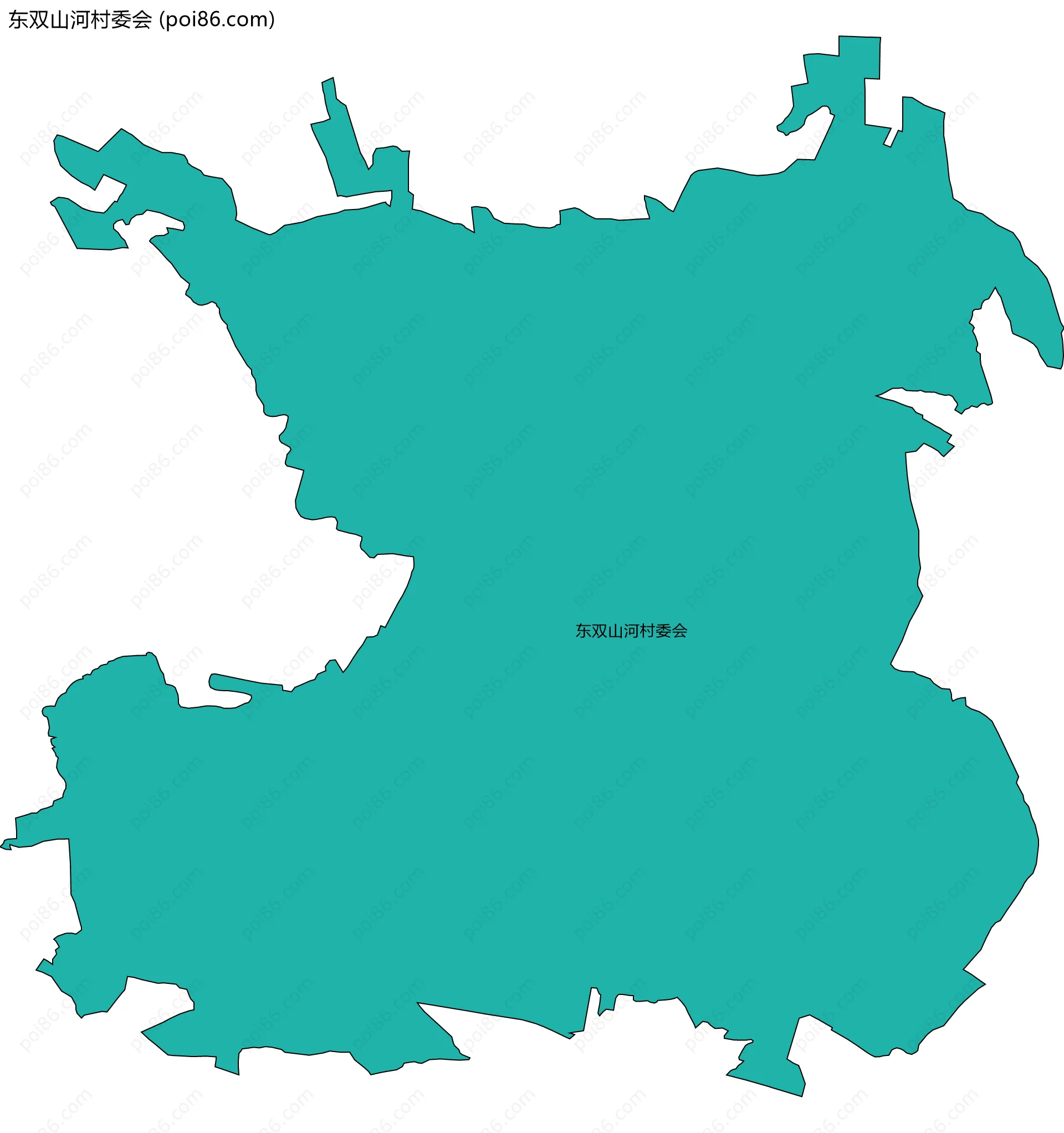 东双山河村委会边界地图
