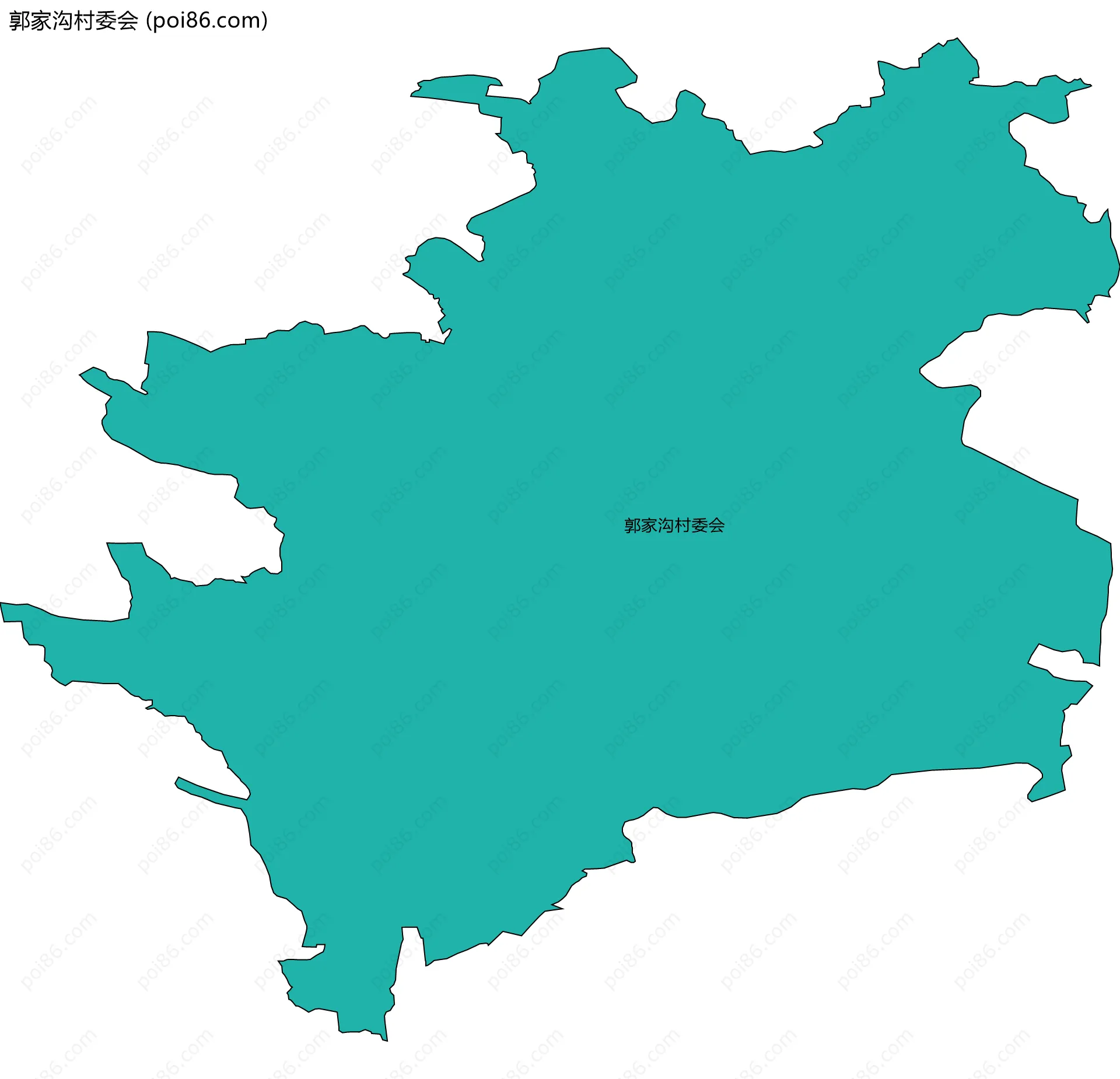 郭家沟村委会边界地图