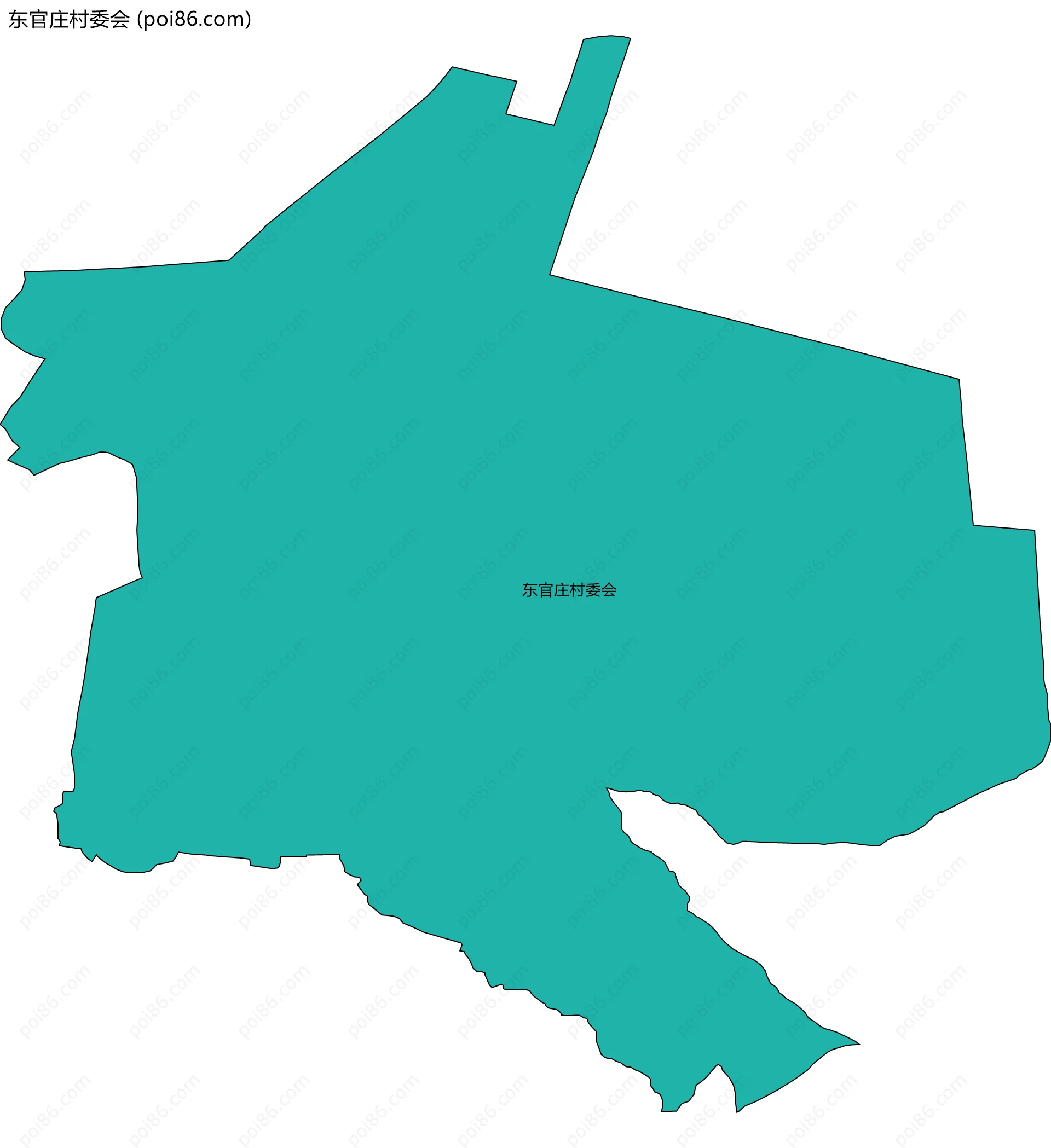 东官庄村委会边界地图