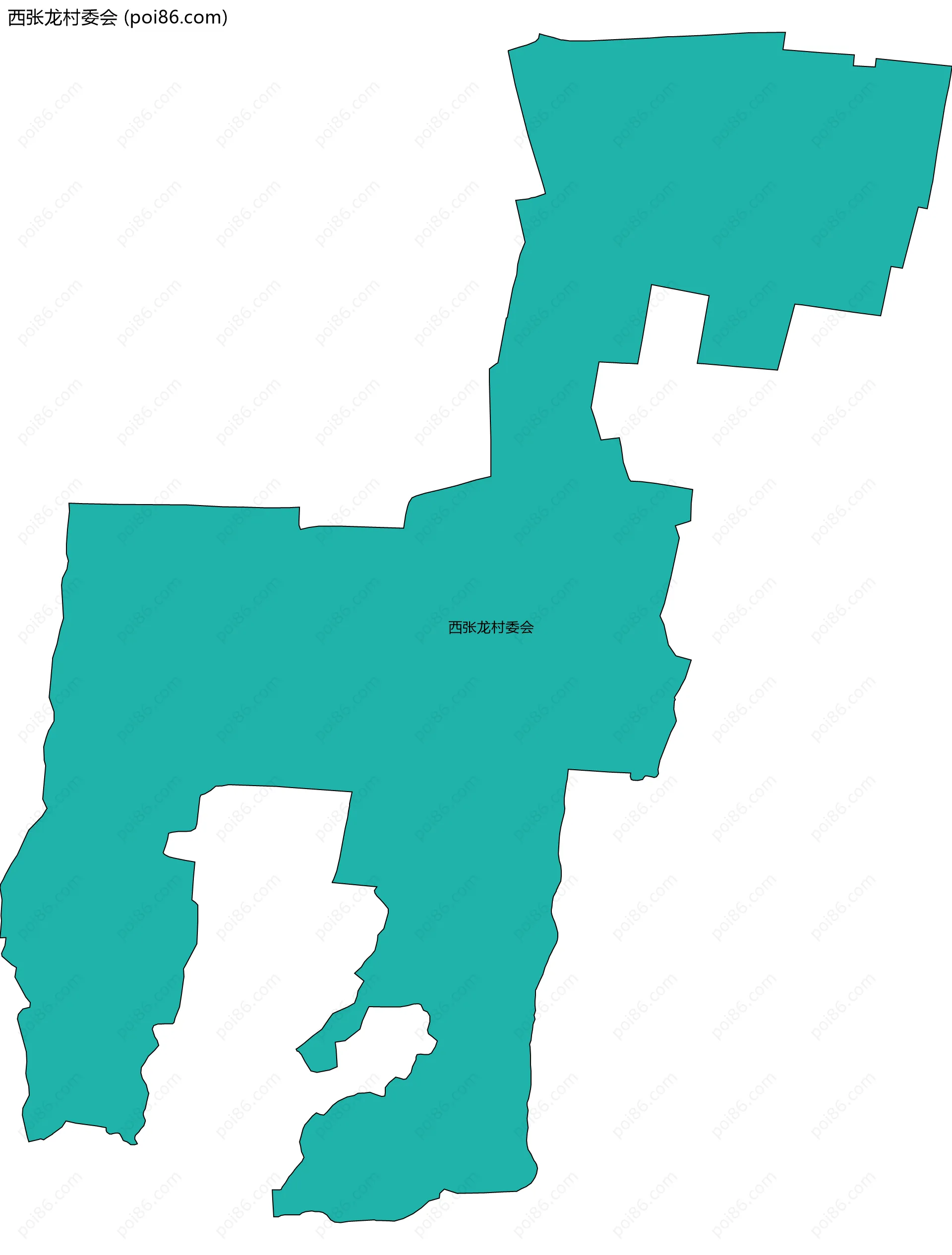 西张龙村委会边界地图