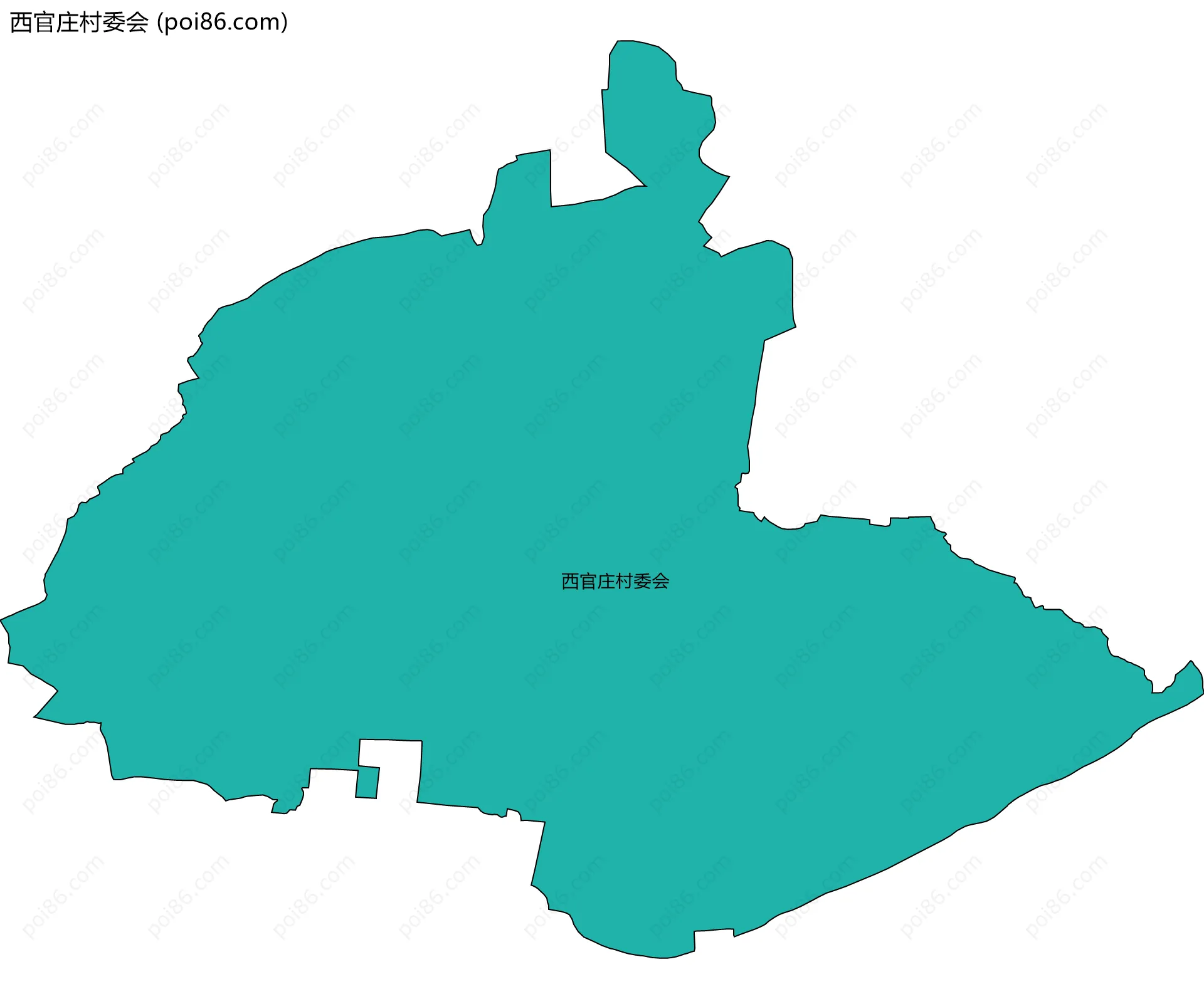 西官庄村委会边界地图