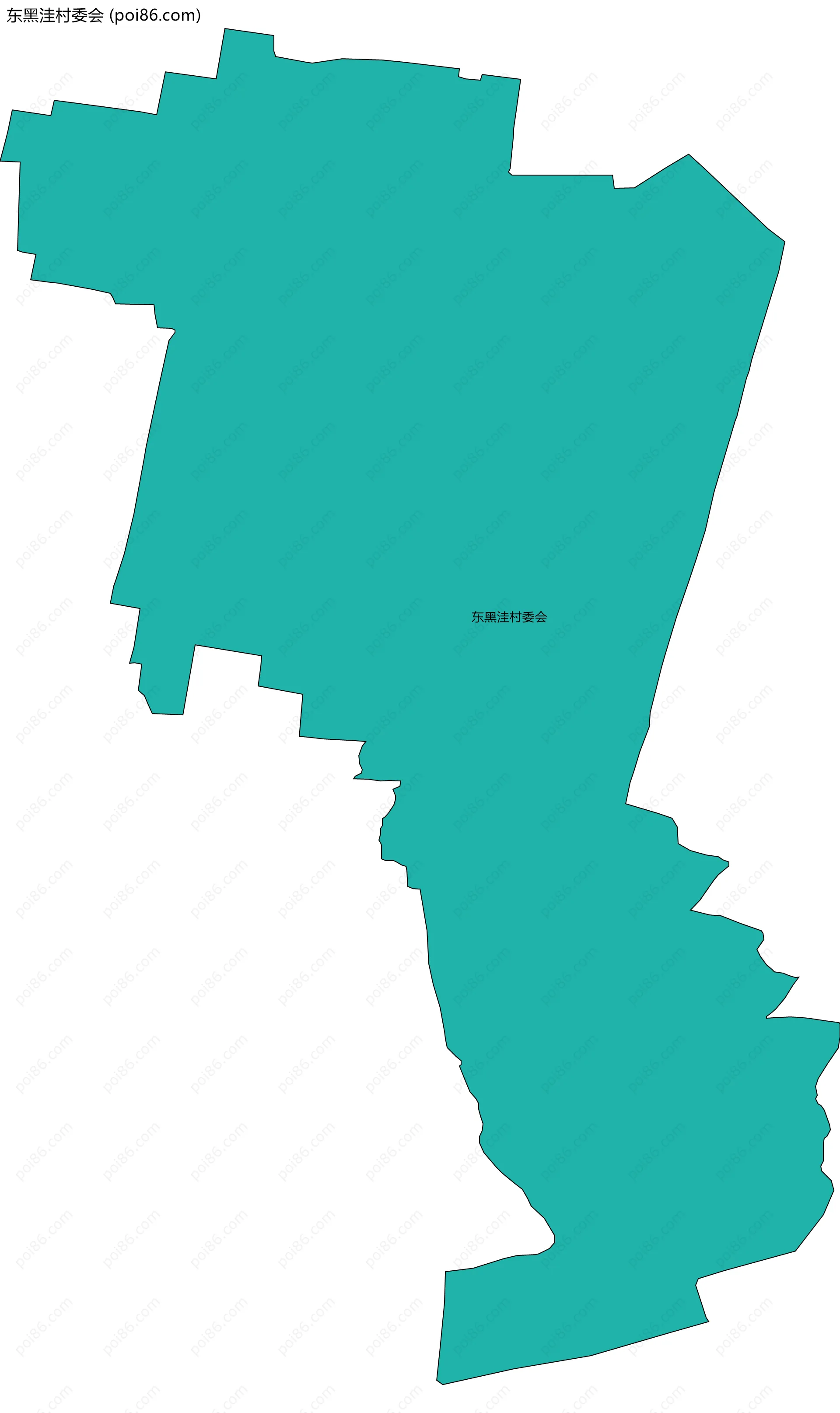 东黑洼村委会边界地图