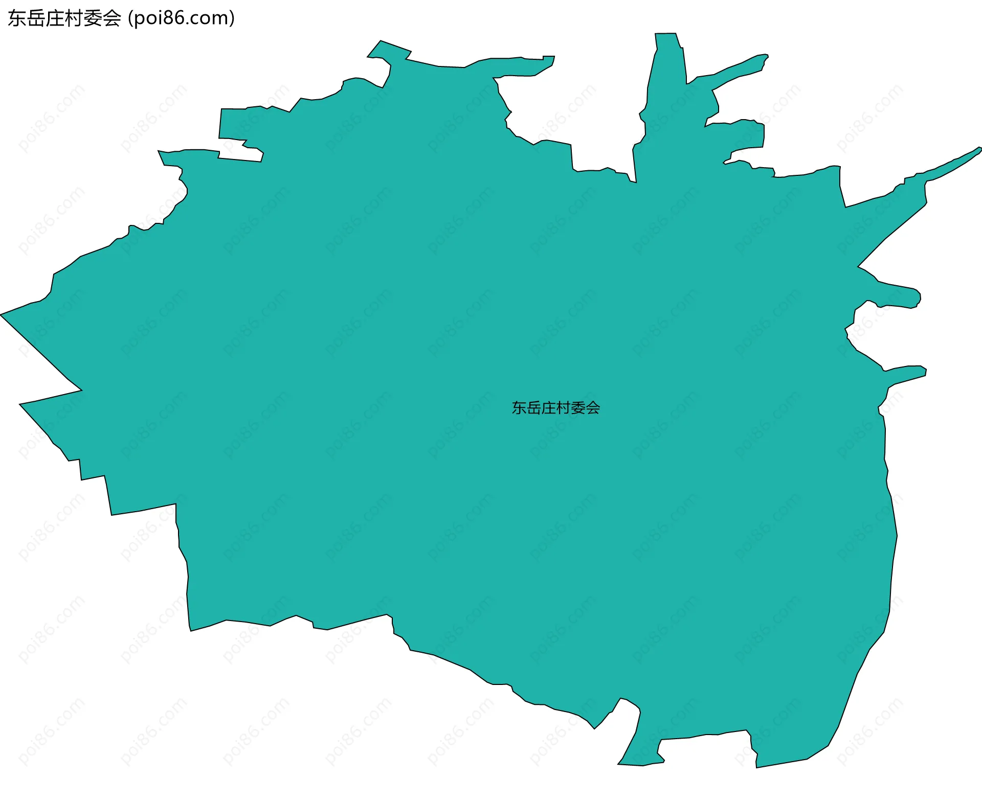 东岳庄村委会边界地图