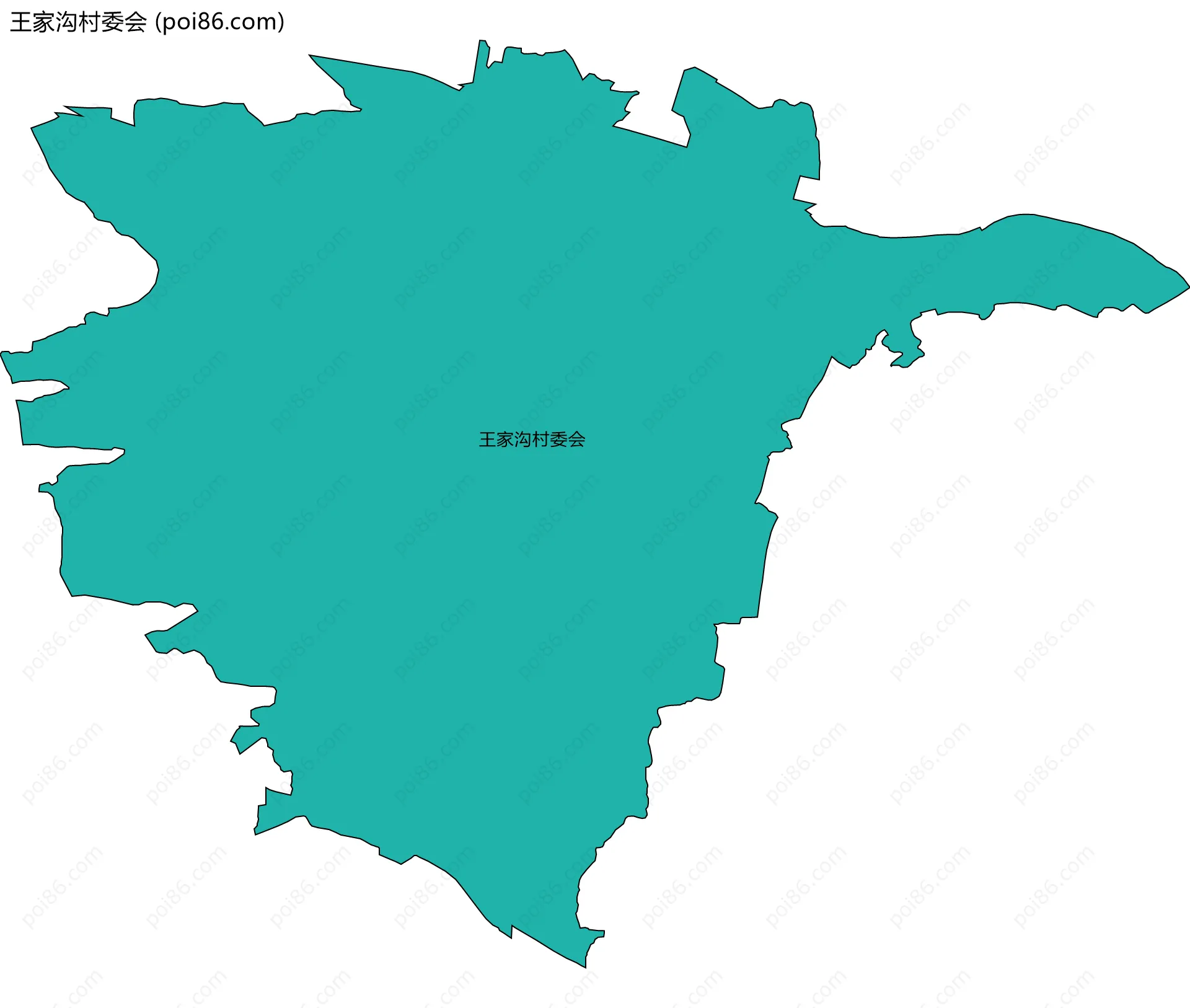 王家沟村委会边界地图