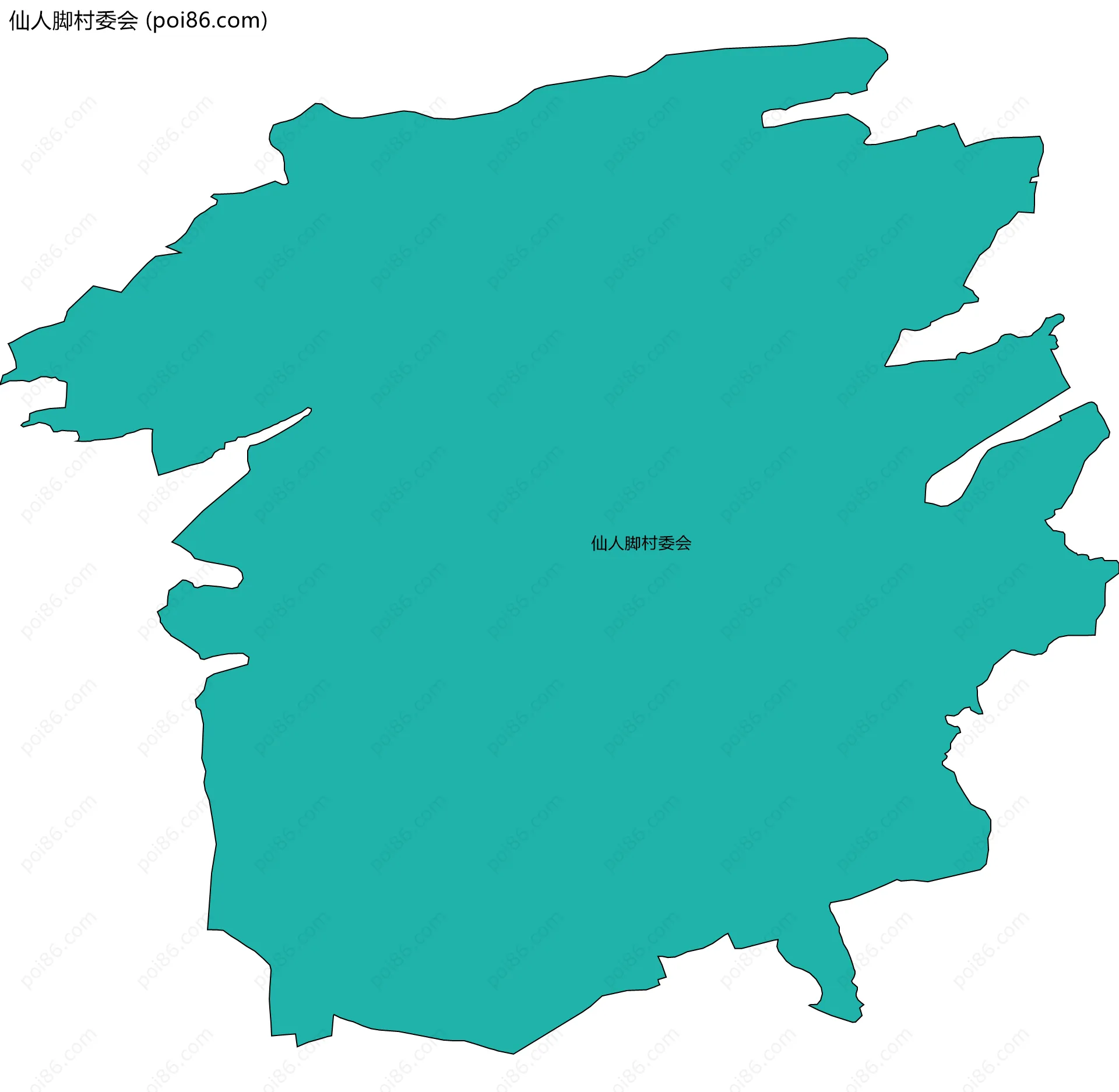 仙人脚村委会边界地图